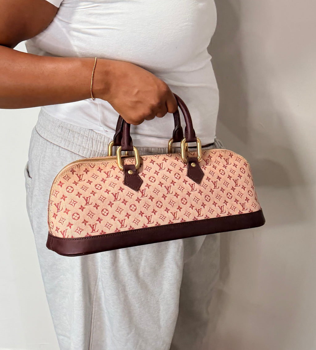 Louis Vuitton Mini Lin Alma Long Bag – Burgundy