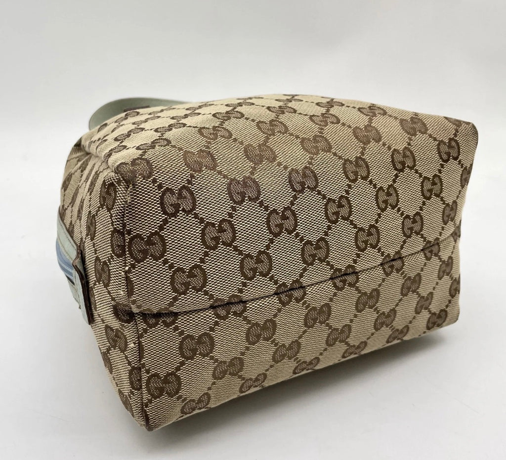 Gucci GG Canvas Mini Boston Bag (with Dustbag)