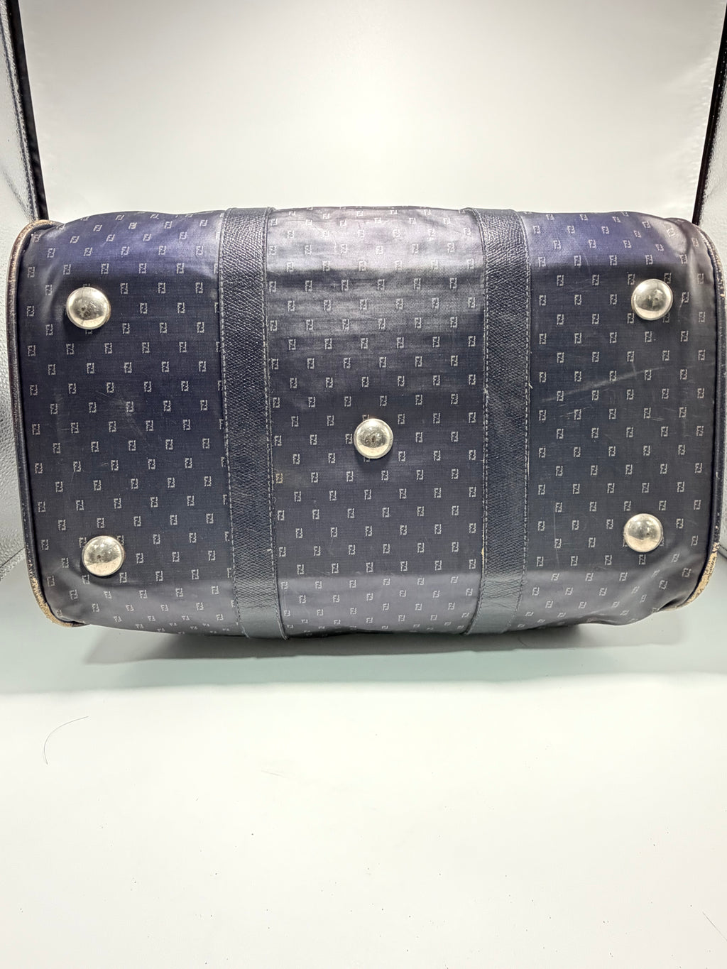 Fendi FF Monogram Leather Boston Bag /Weekender