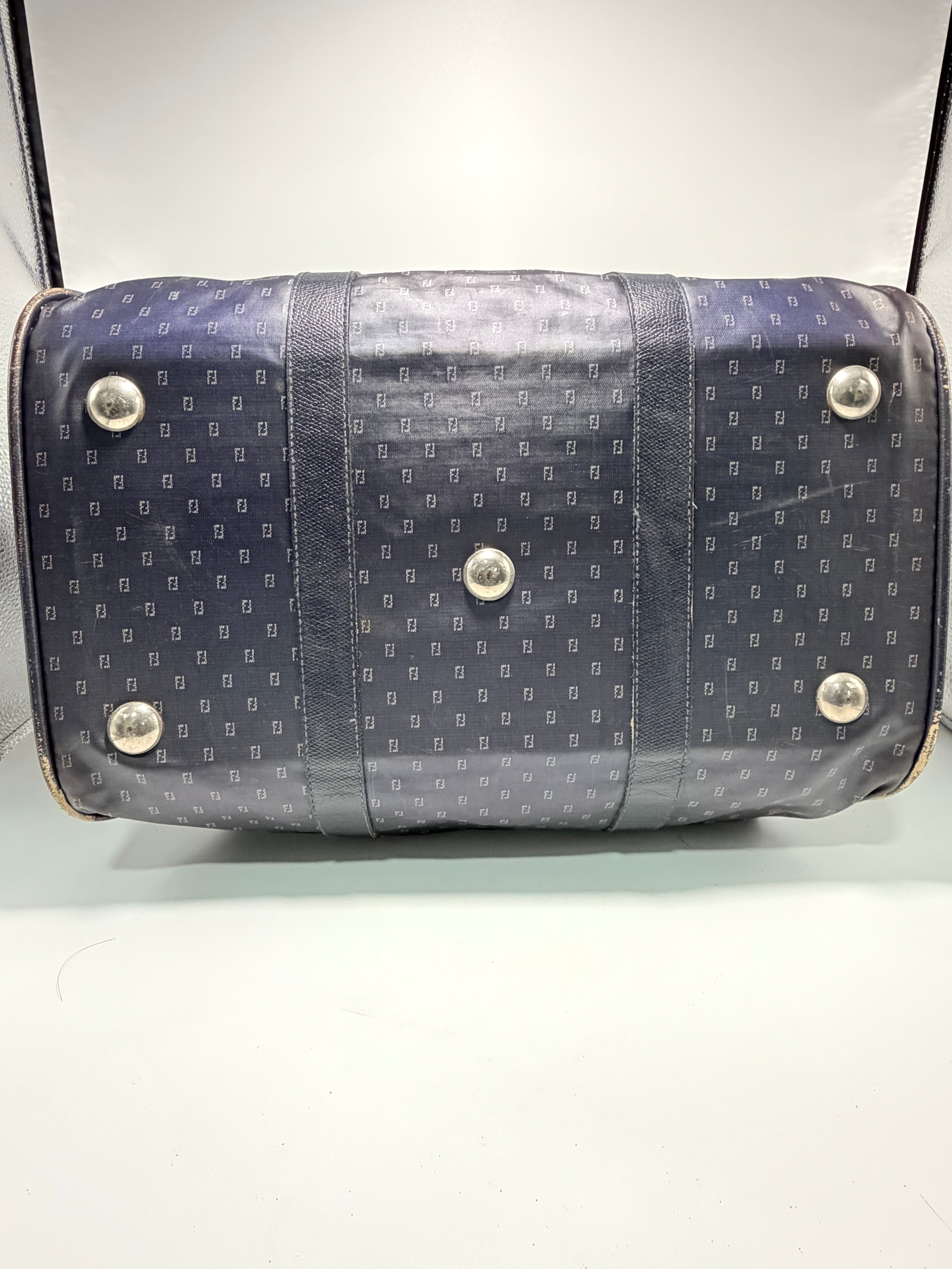 Fendi FF Monogram Leather Boston Bag /Weekender