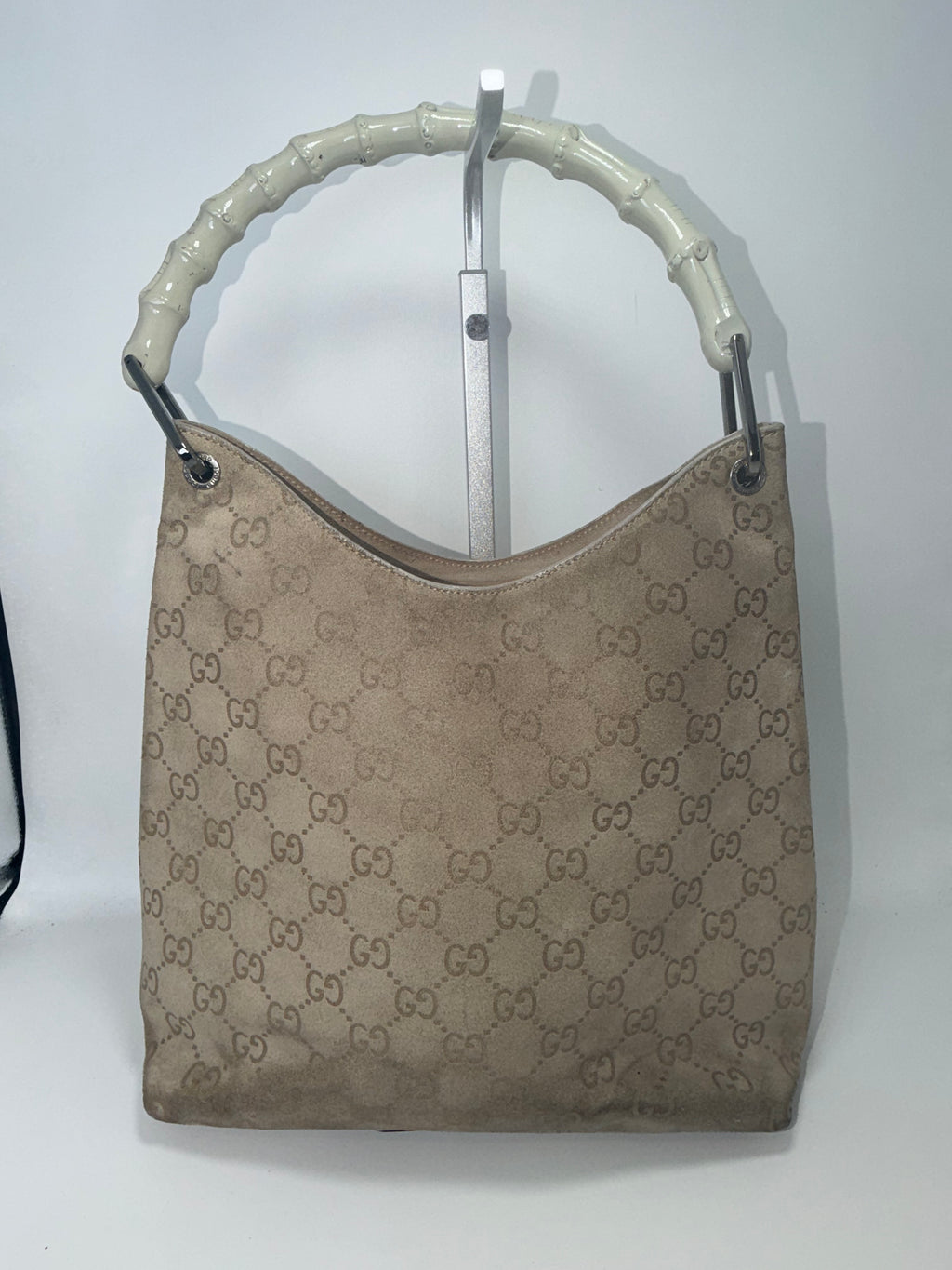 Gucci GG Monogram Bamboo Handle Hobo