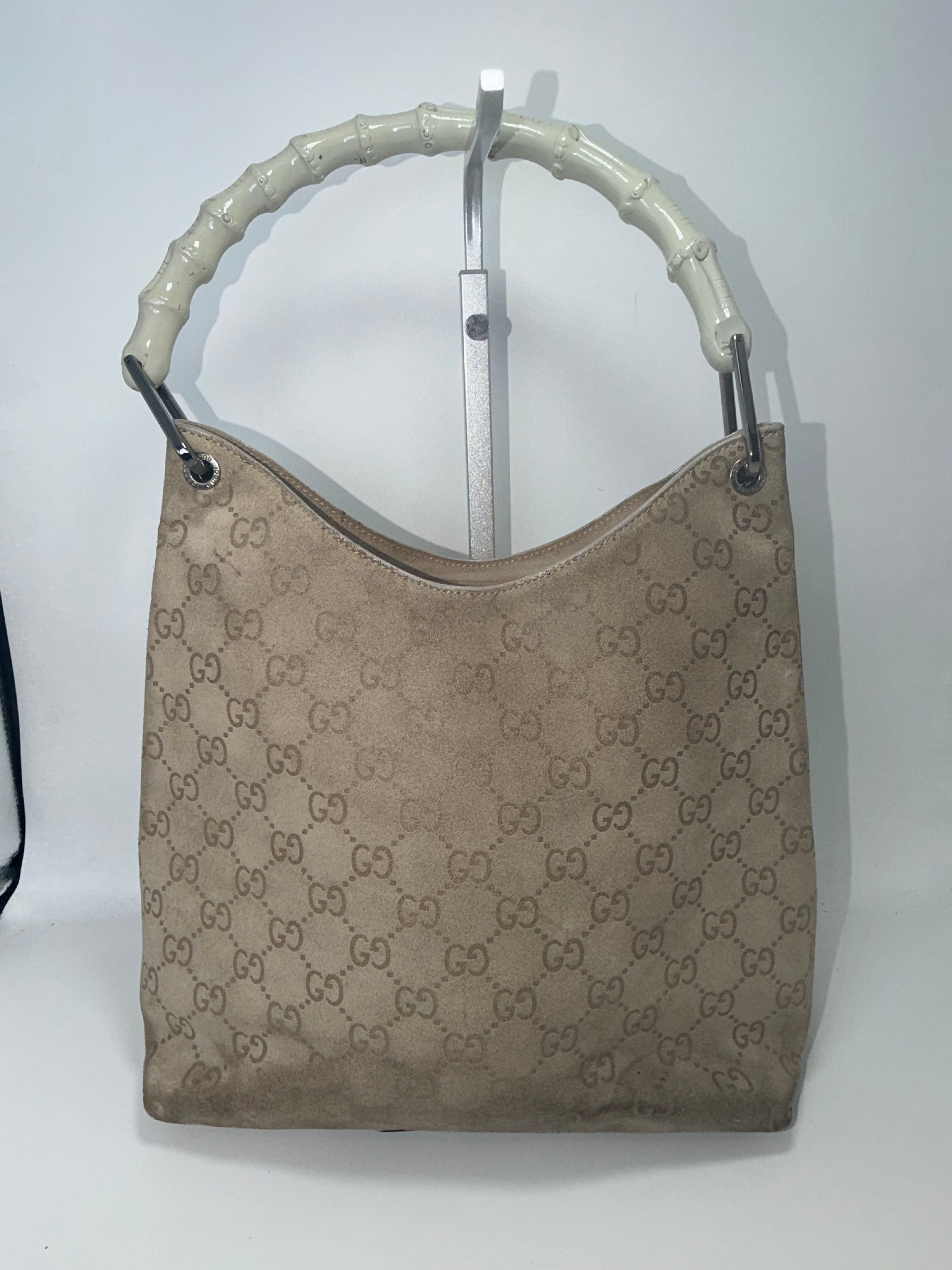 Gucci GG Monogram Bamboo Handle Hobo