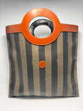Fendi Pequin Vertical Tote with Cut-Out Handle