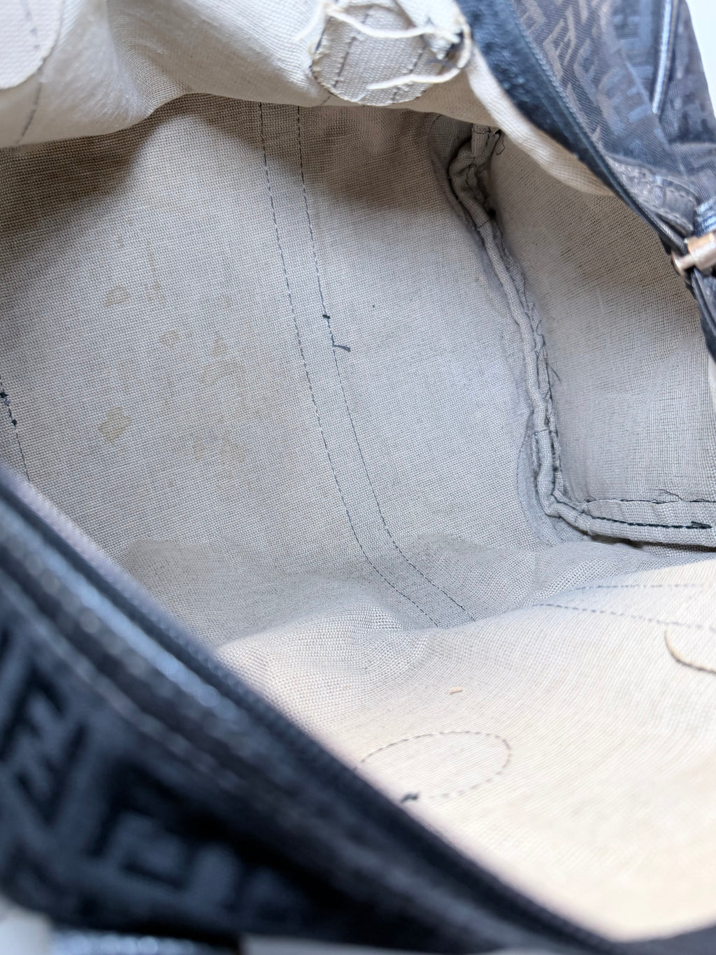 Fendi Canvas Boston Bag