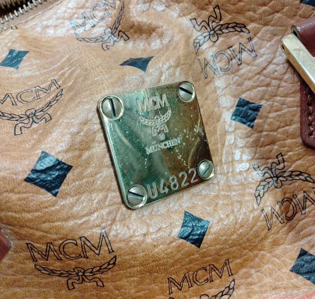 MCM Visetos Boston Bag – Cognac