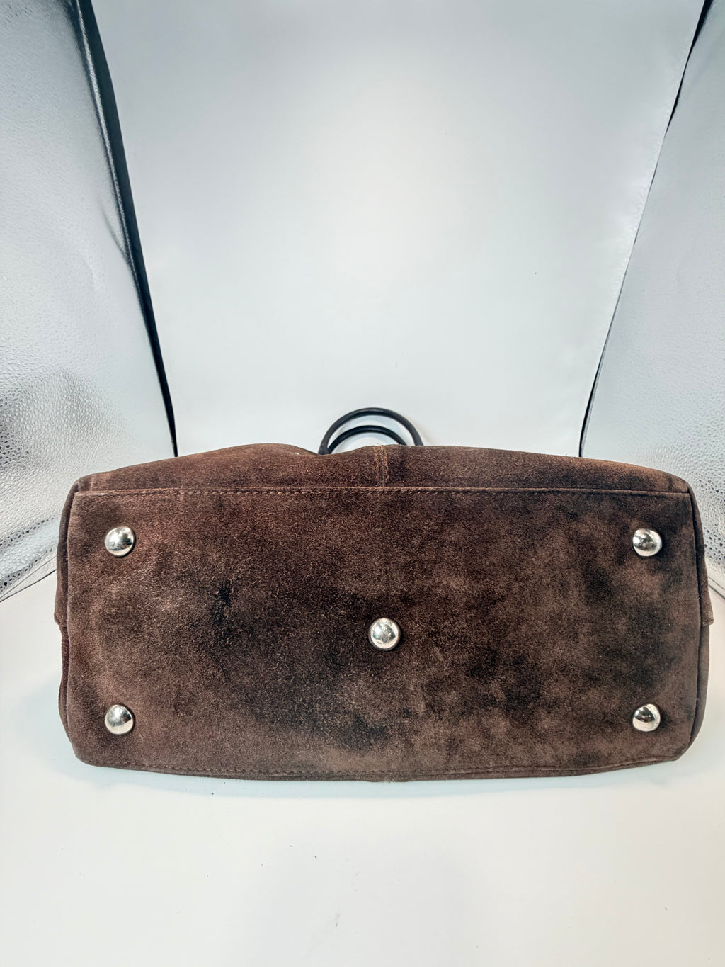 Gucci Brown Suede Tote Bag with Crossbody Strap