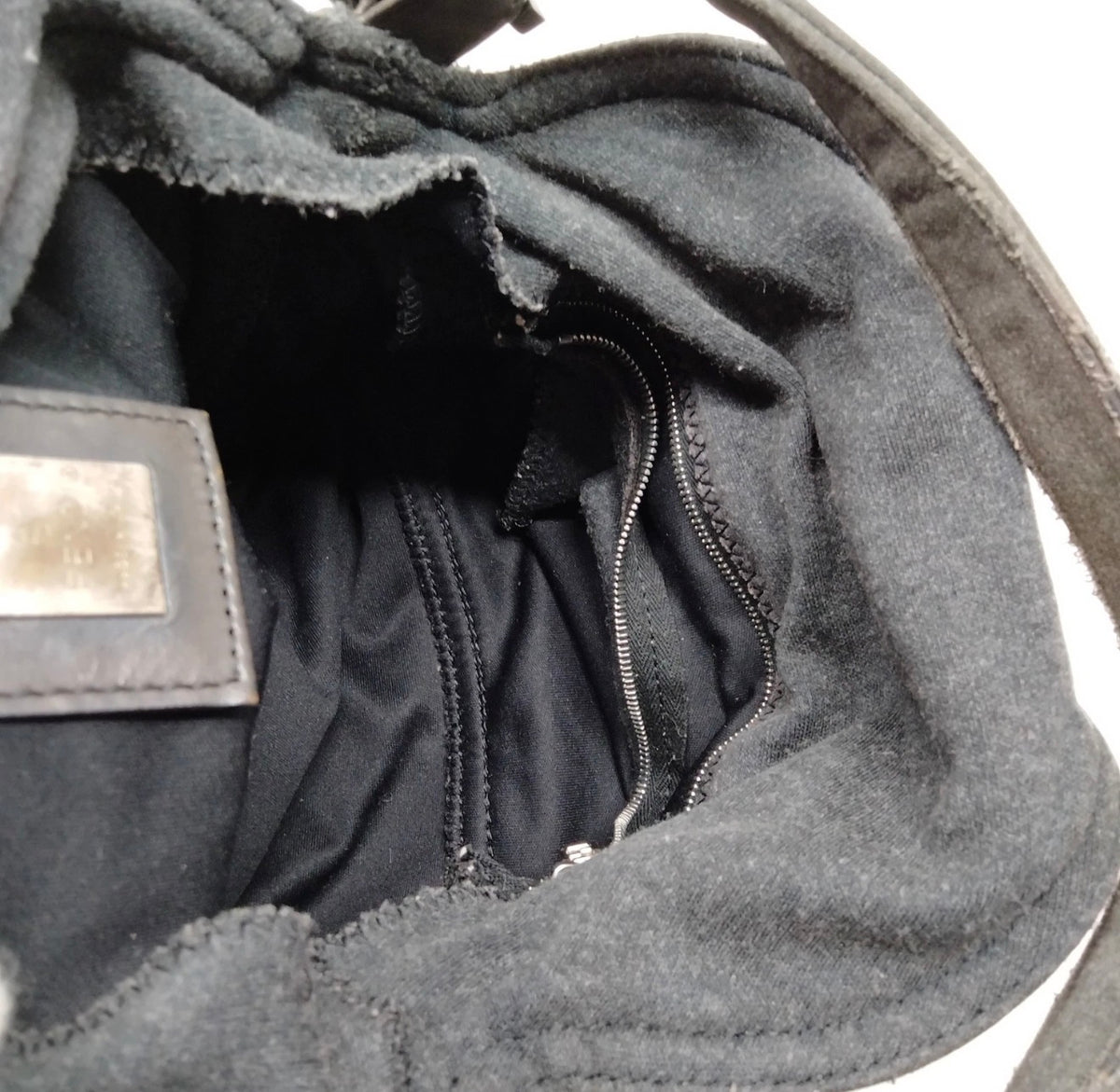 Fendi Mama Baguette – Charcoal Gray Cotton