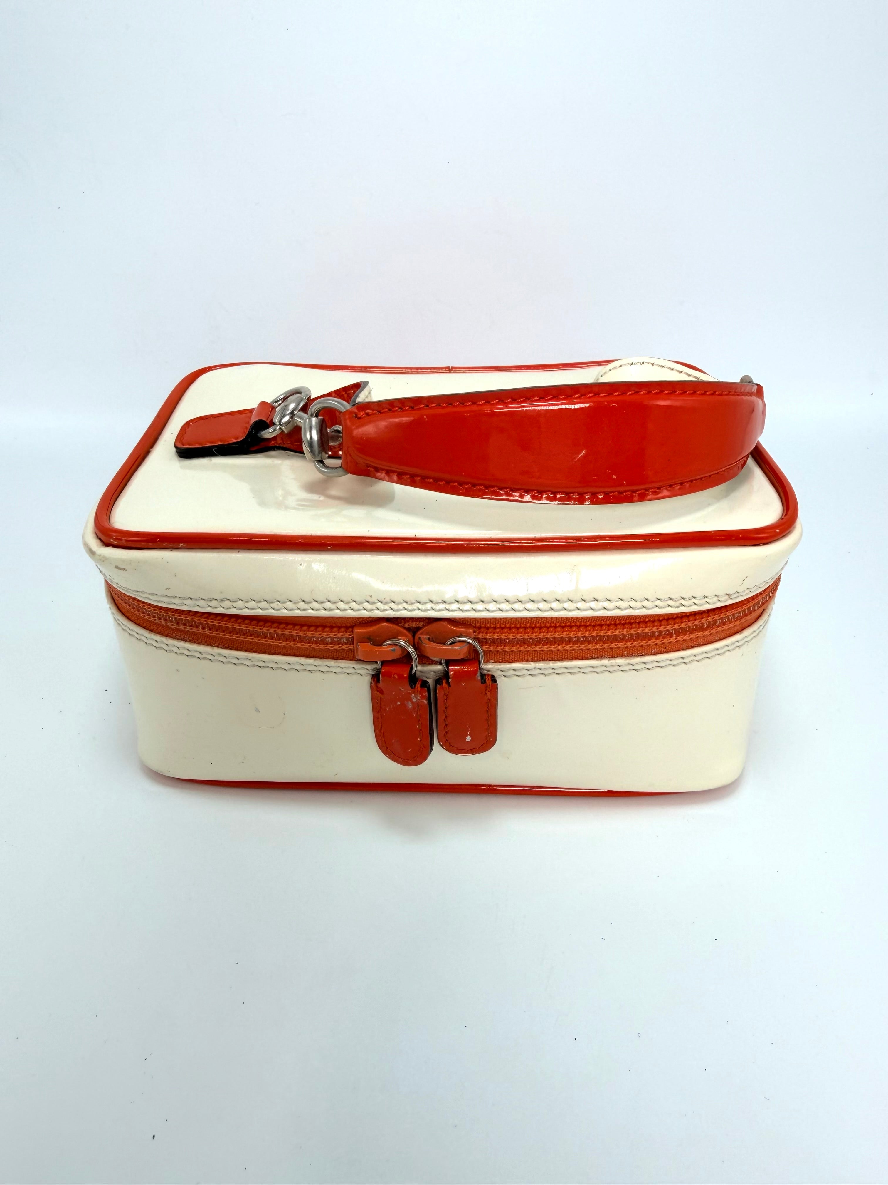 Gucci Vintage Vanity Case – Orange & Off-White