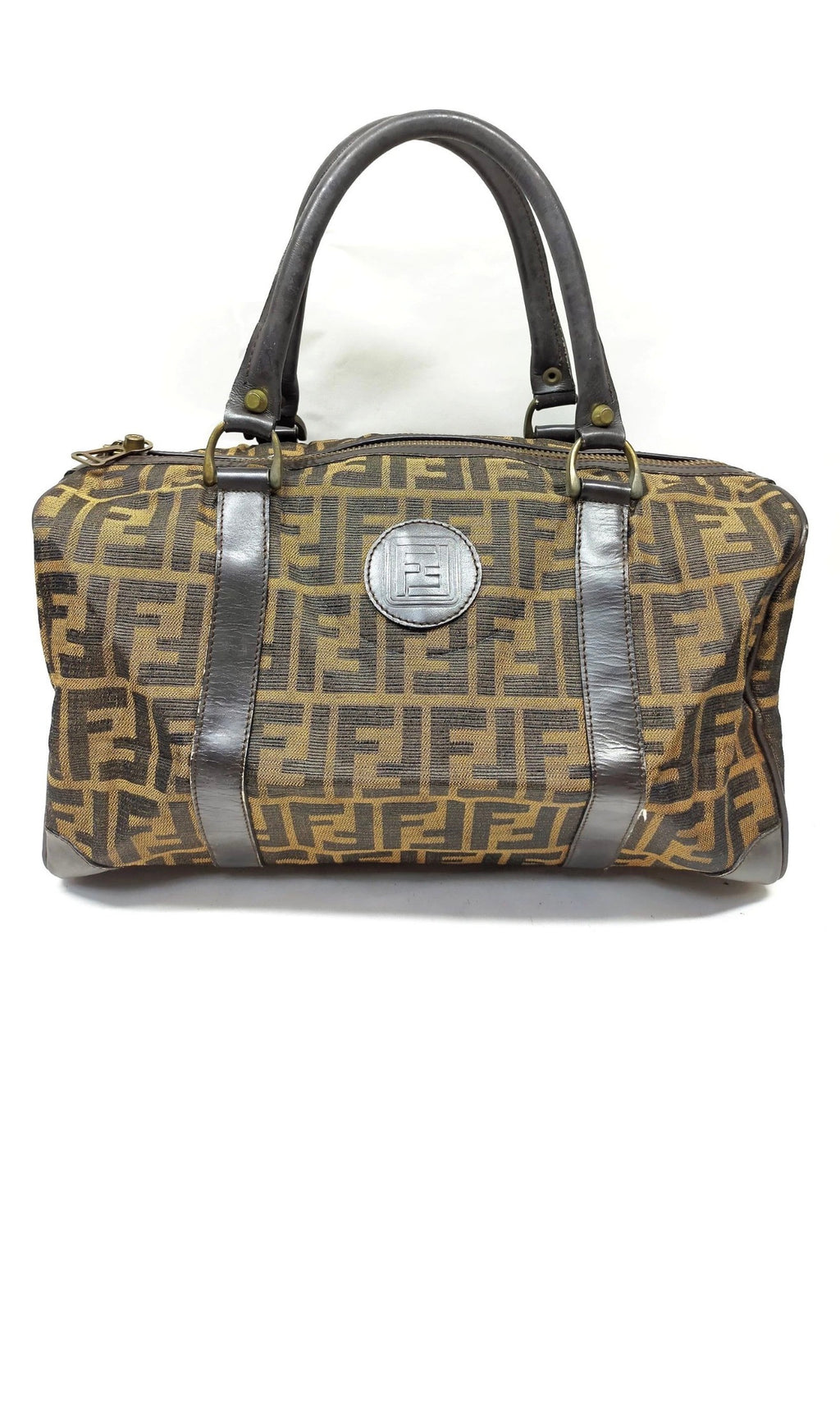 Fendi Zucca Boston Bag