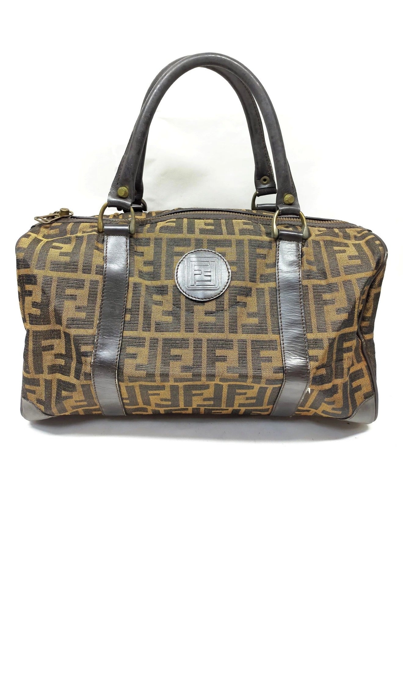 Fendi Zucca Boston Bag