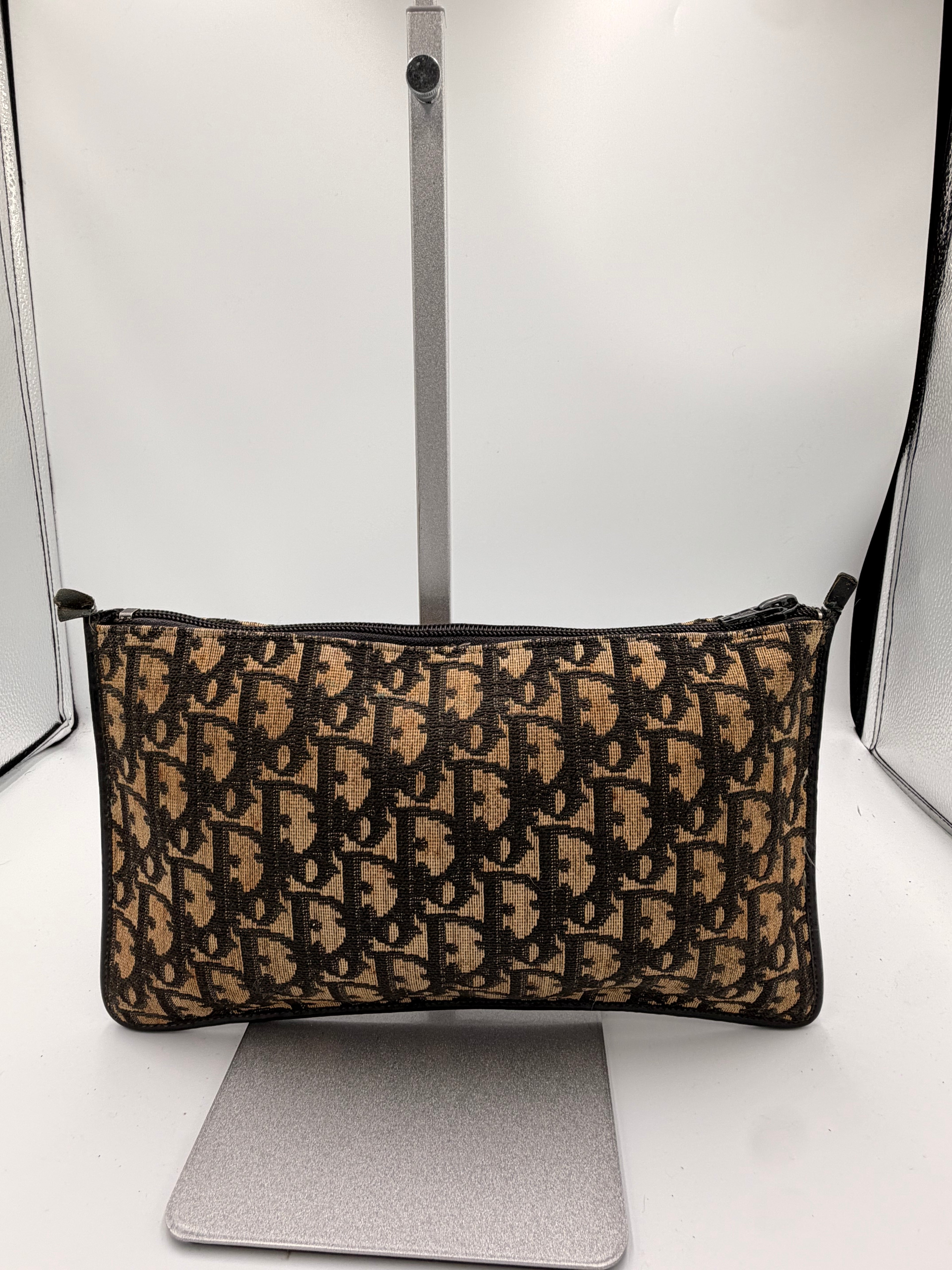 Christian Dior Oblique Monogram Zip Pouch/ Clutch