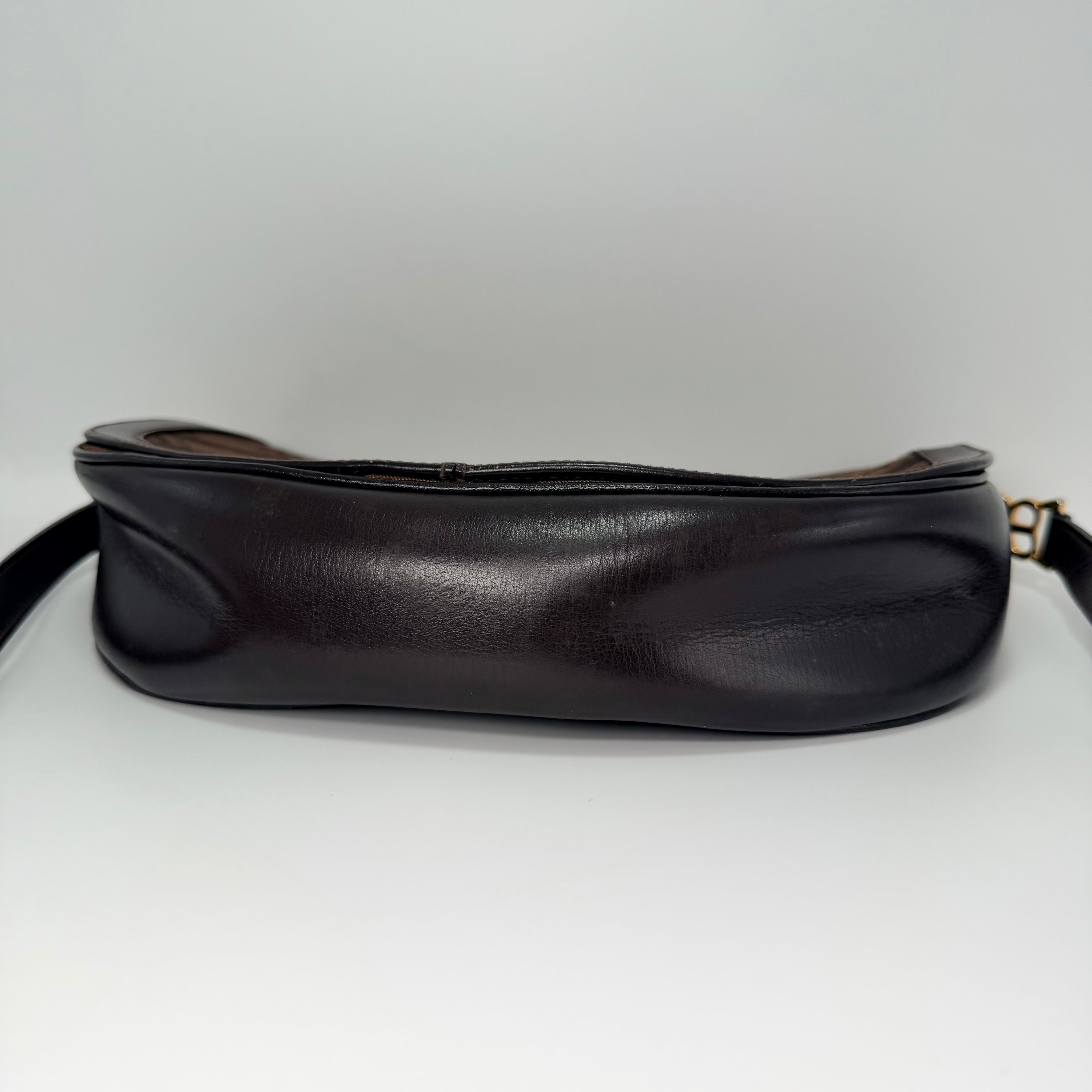 Balenciaga Logo Brown Crossbody