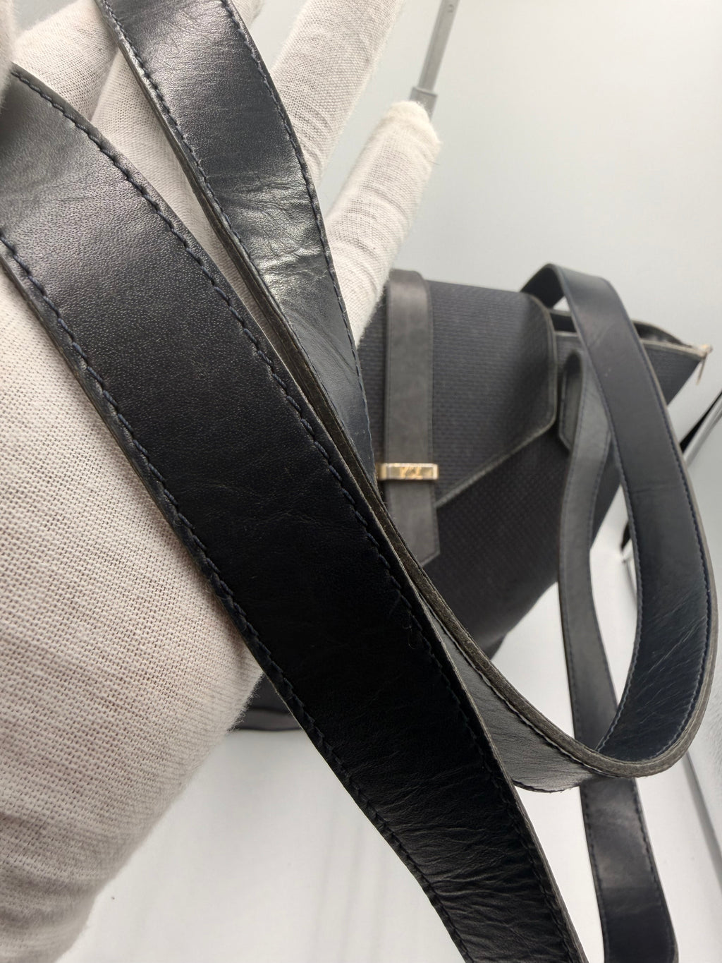 Yves Saint Laurent Woven Bucket Tote Bag