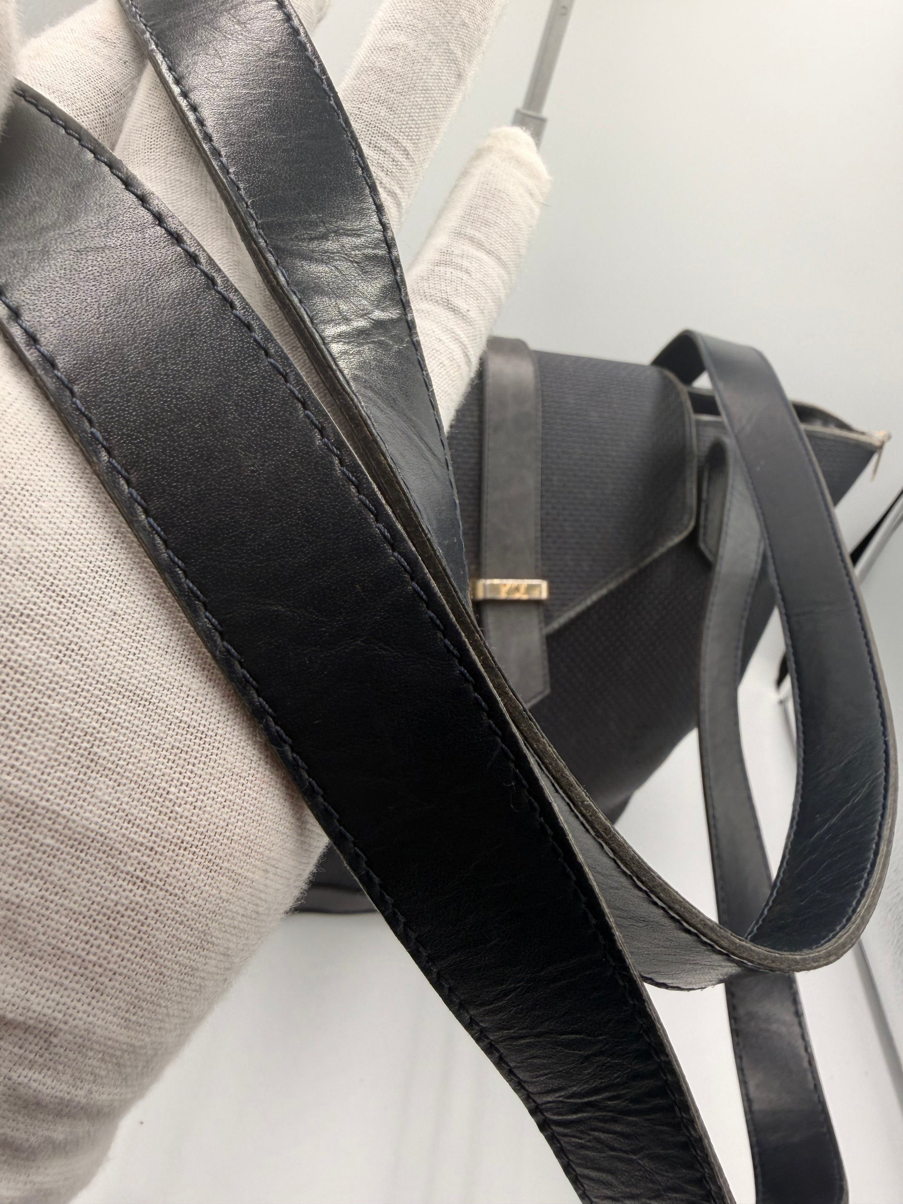 Yves Saint Laurent Woven Bucket Tote Bag