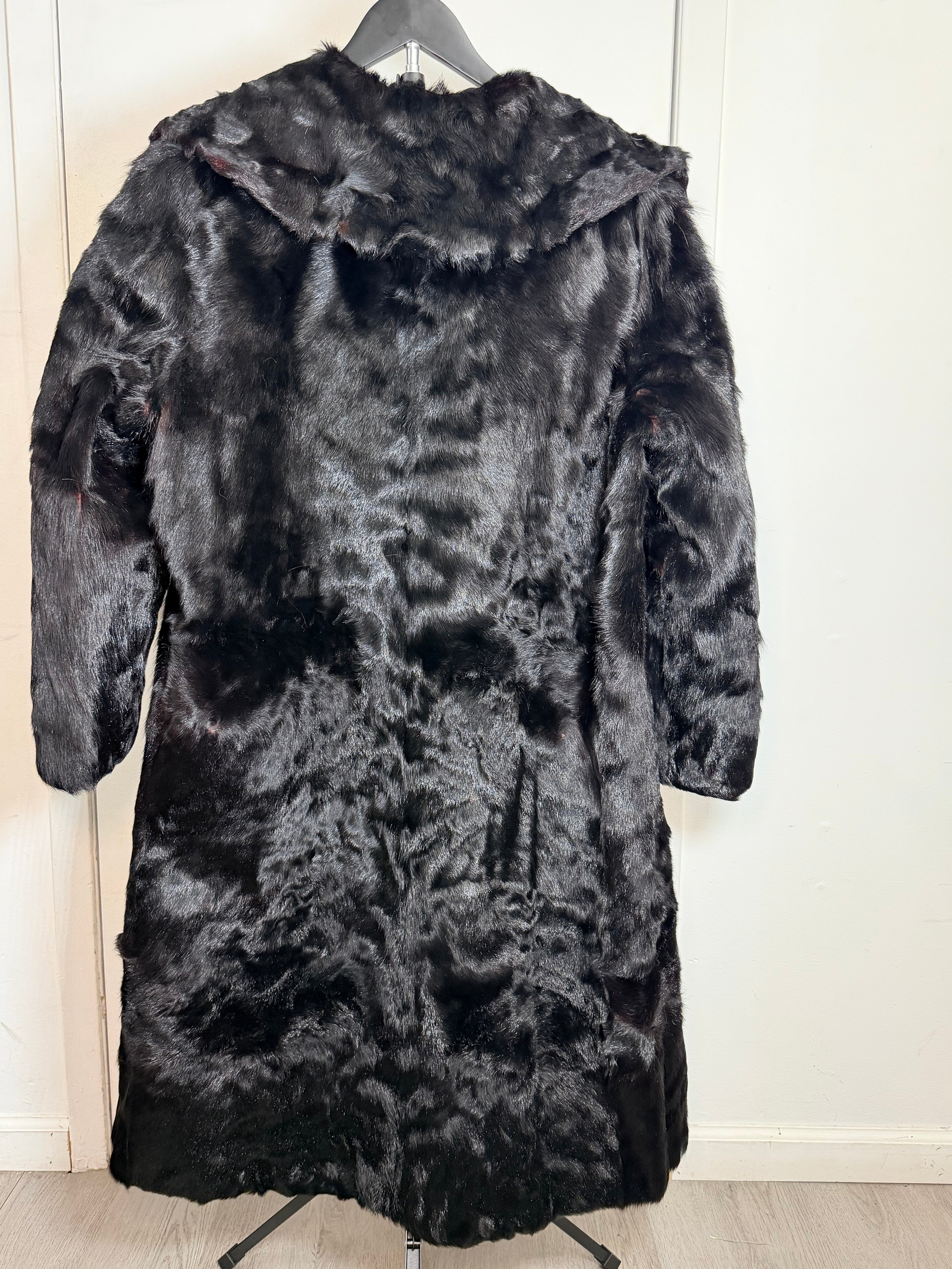 Vintage Black Mink Fur Coat – Large / XL 002