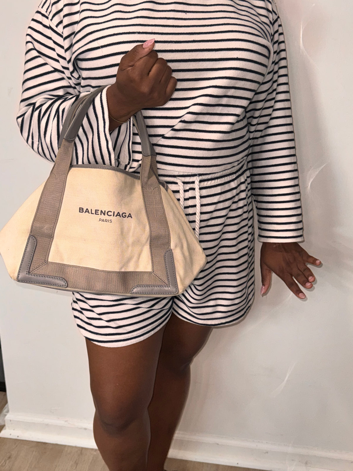 Balenciaga Paris Canvas Cabas Tote Bag