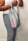 Prada Sport Silver Nylon Tote Bag