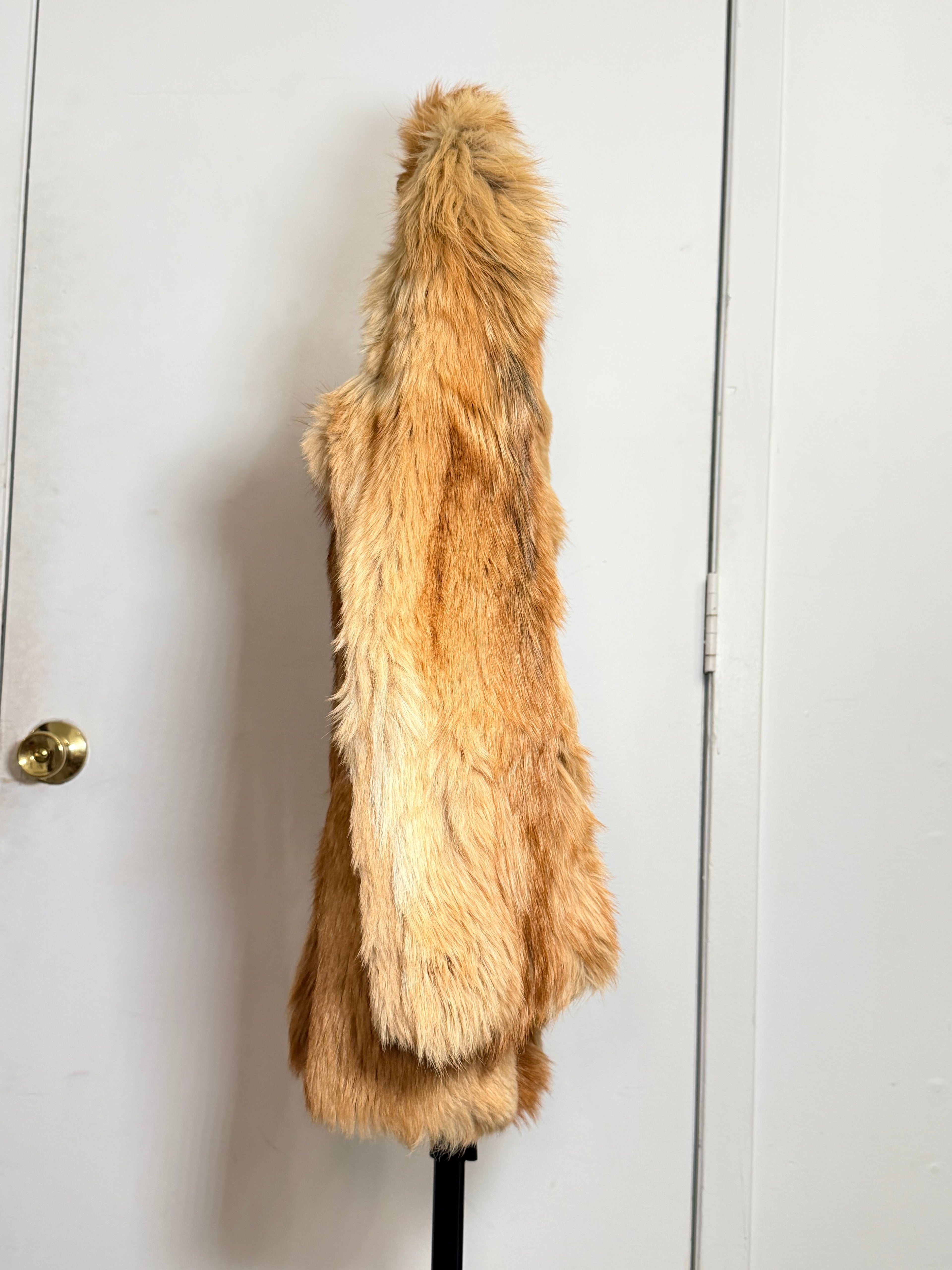 Vintage Red Fox Fur Coat (Natural) – Medium 008
