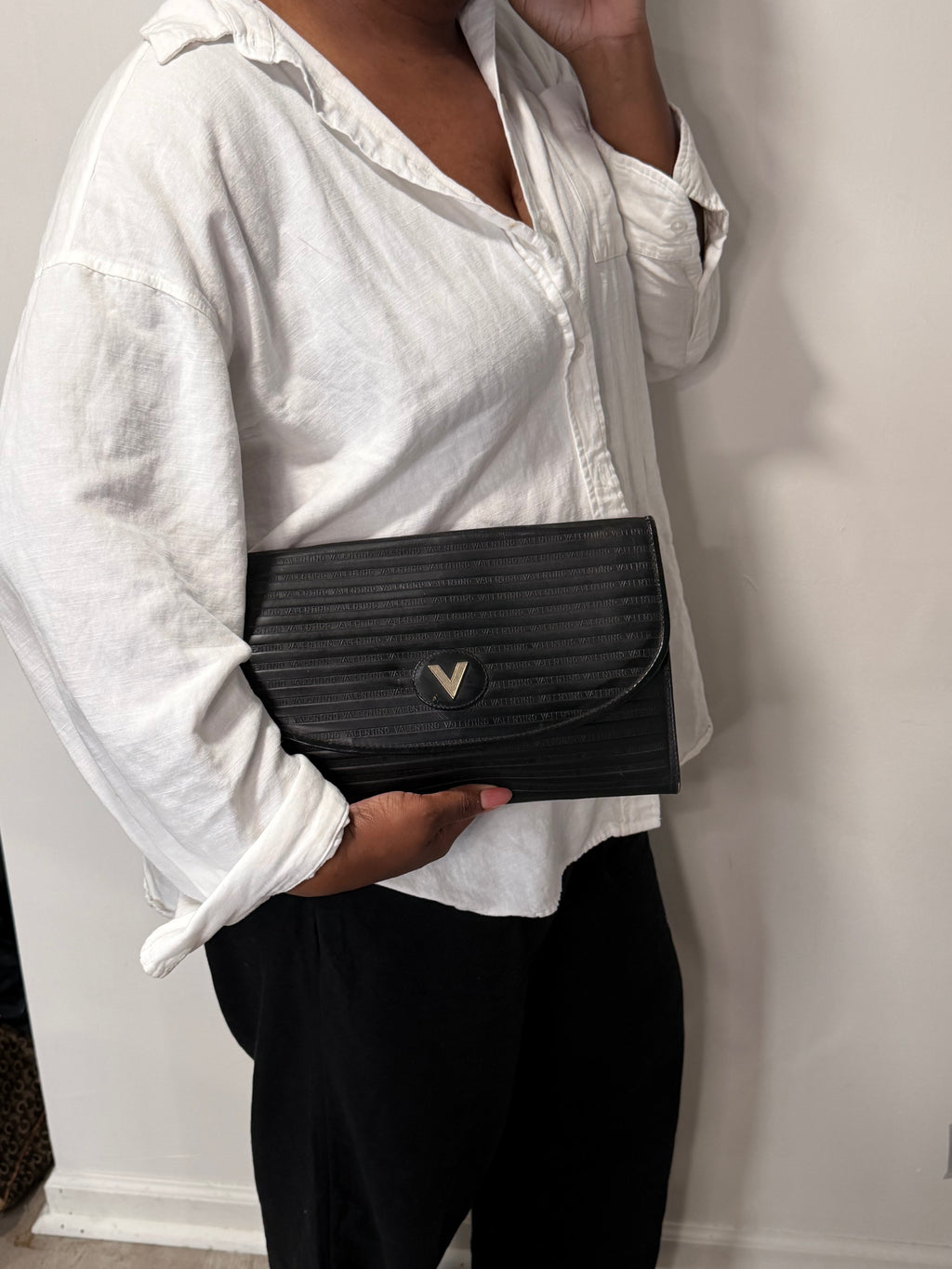 Valentino Garavani Vintage Logo Envelope Clutch