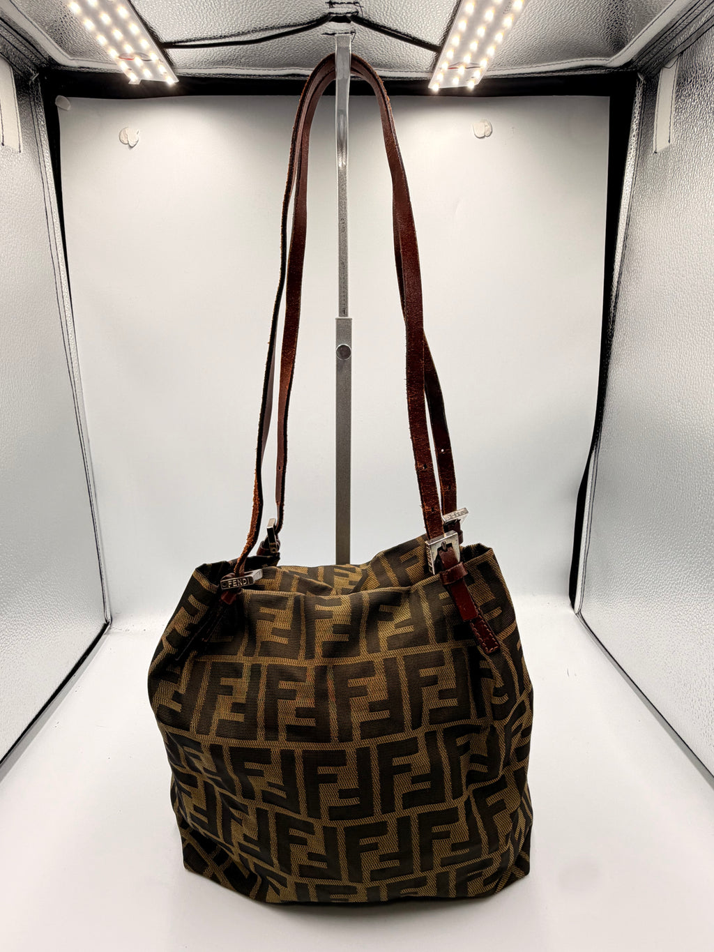 Fendi Vintage Zucca Monogram Shoulder Bag