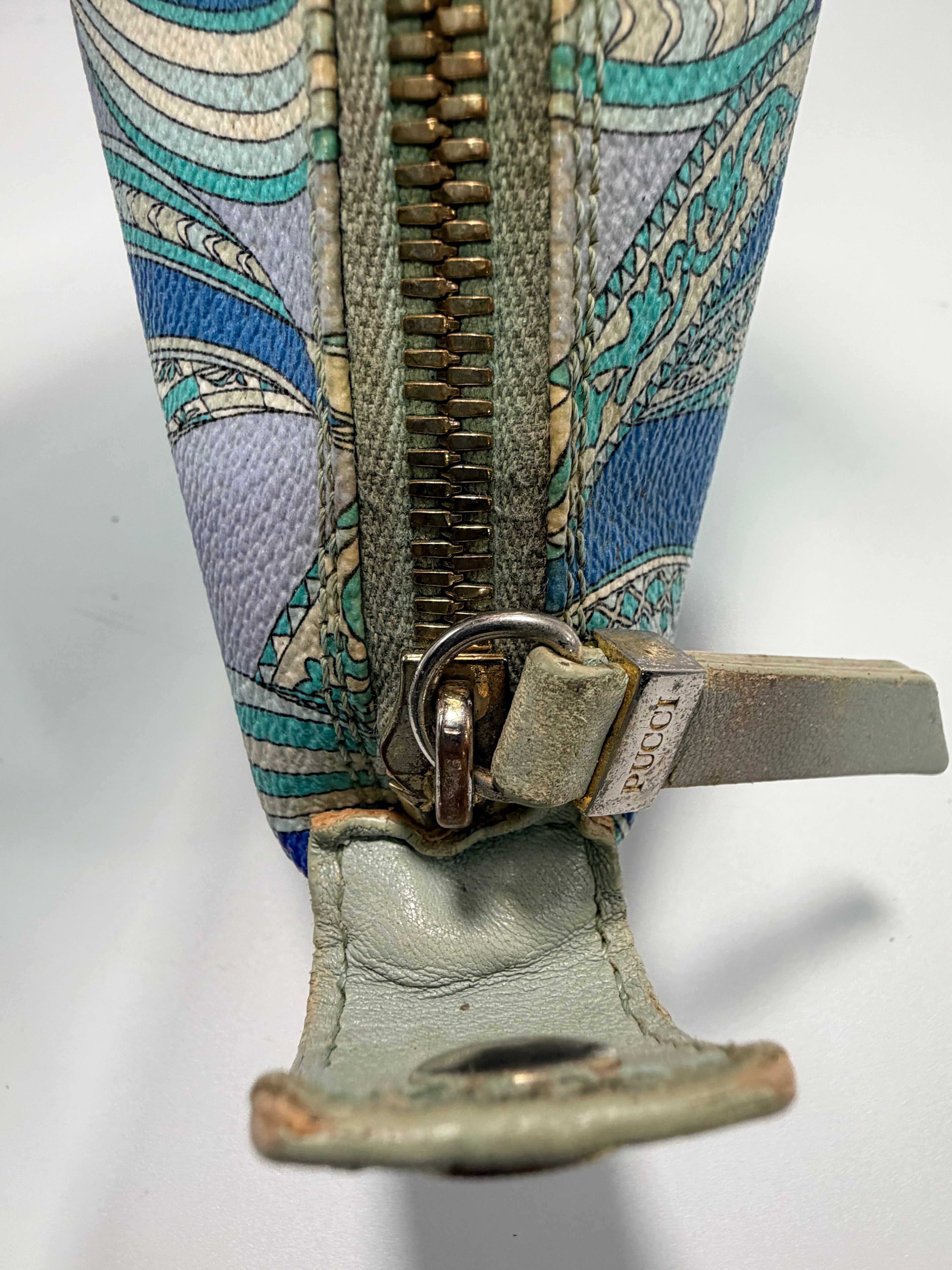 Emilio Pucci Printed Leather Mini Hand Bag
