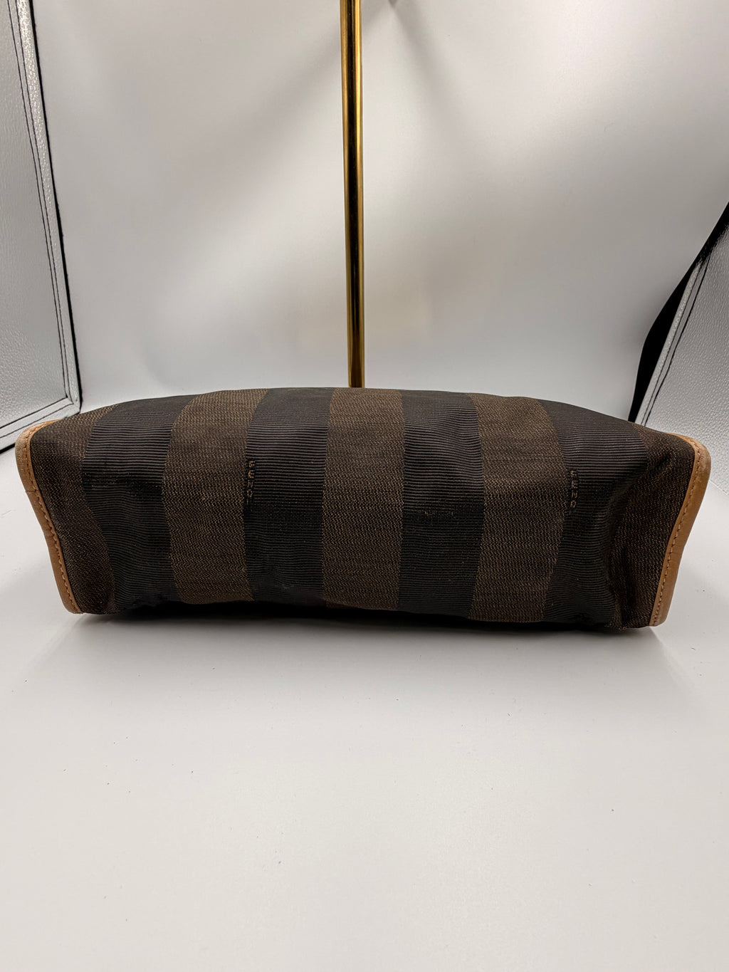 Fendi Pequin Zip Clutch / Cosmetic Case