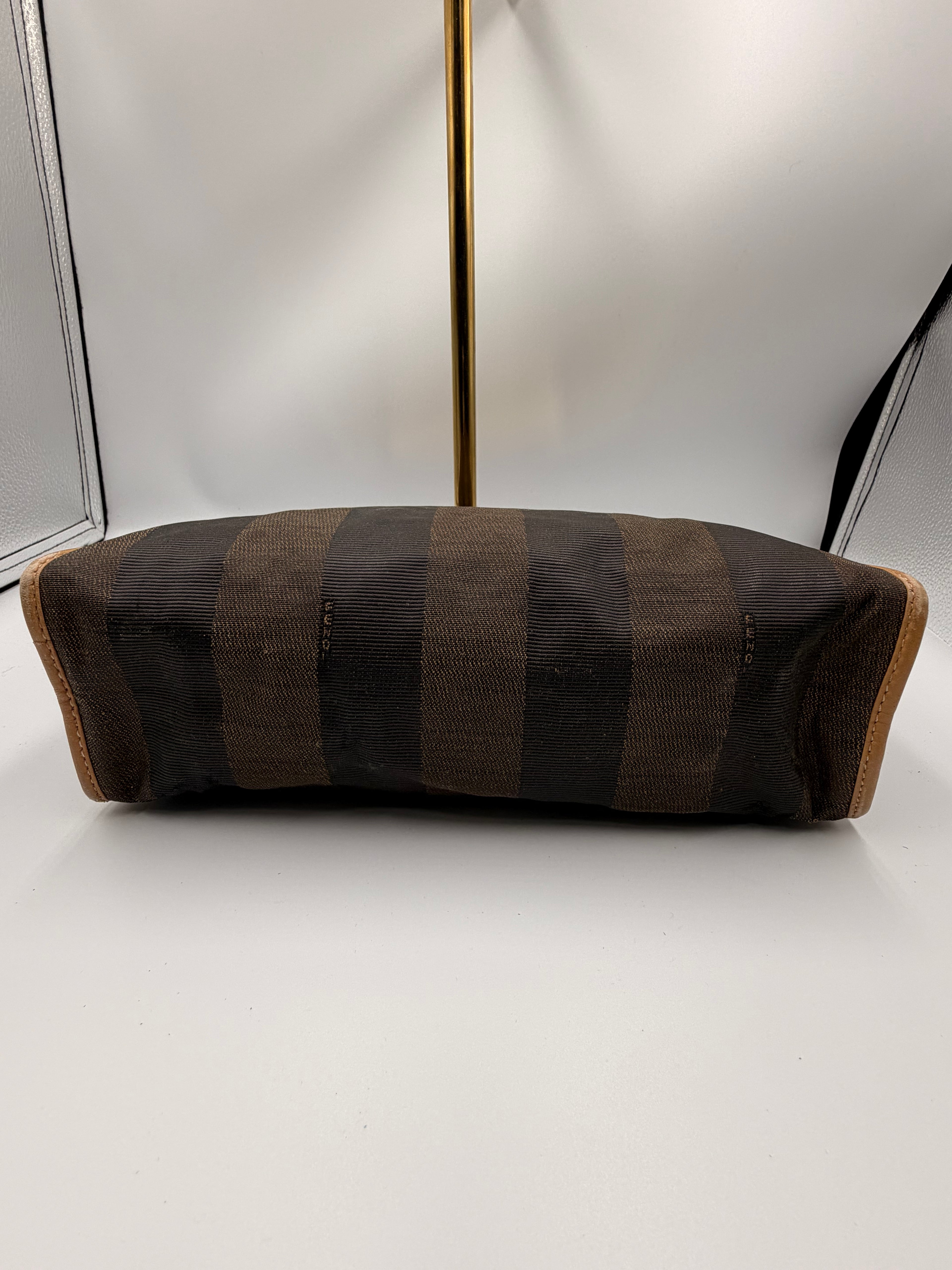 Fendi Pequin Zip Clutch / Cosmetic Case