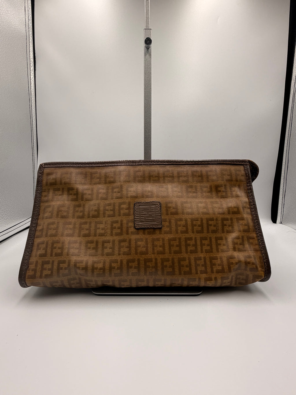 Fendi Zucca Zip Clutch