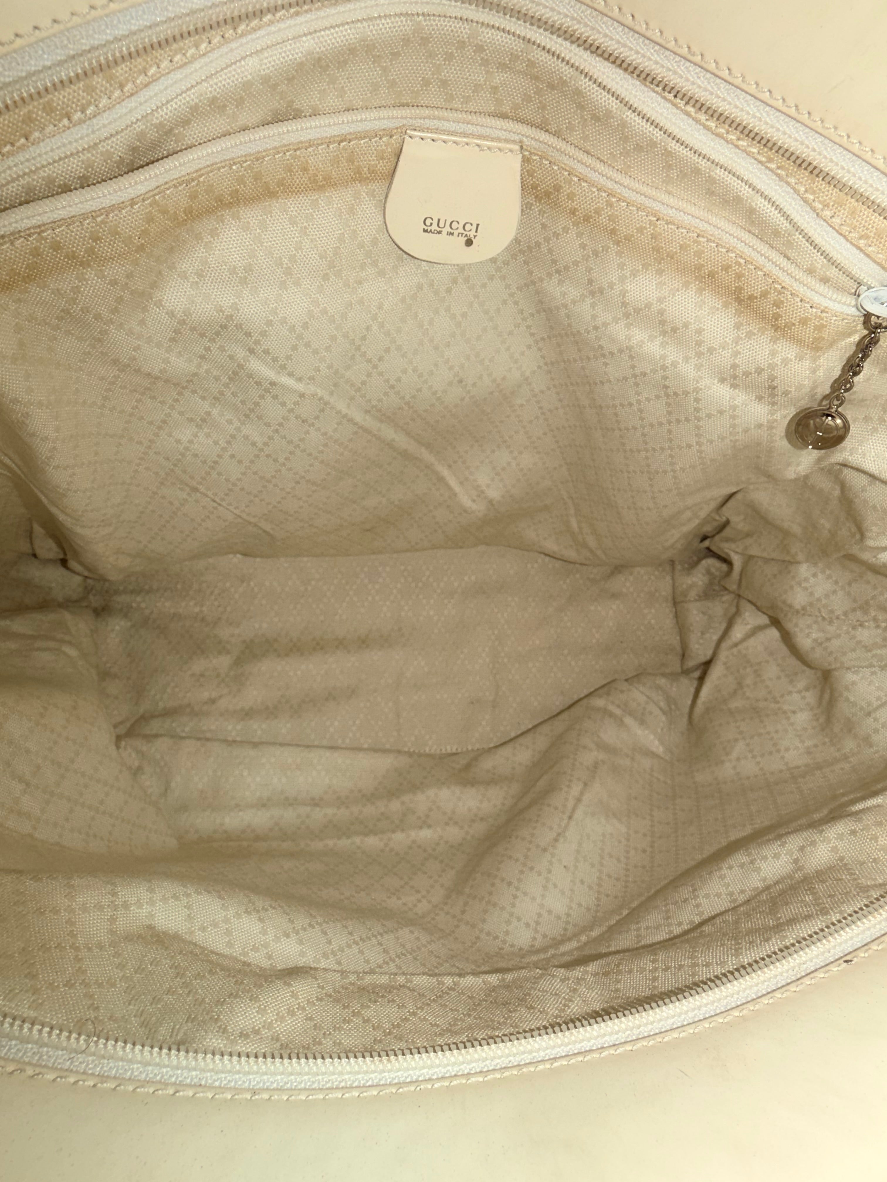 Gucci White Large Tote Bag