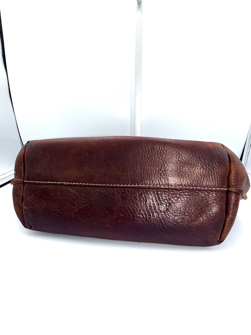 Miu Miu Distressed Leather Tote Bag – Brown