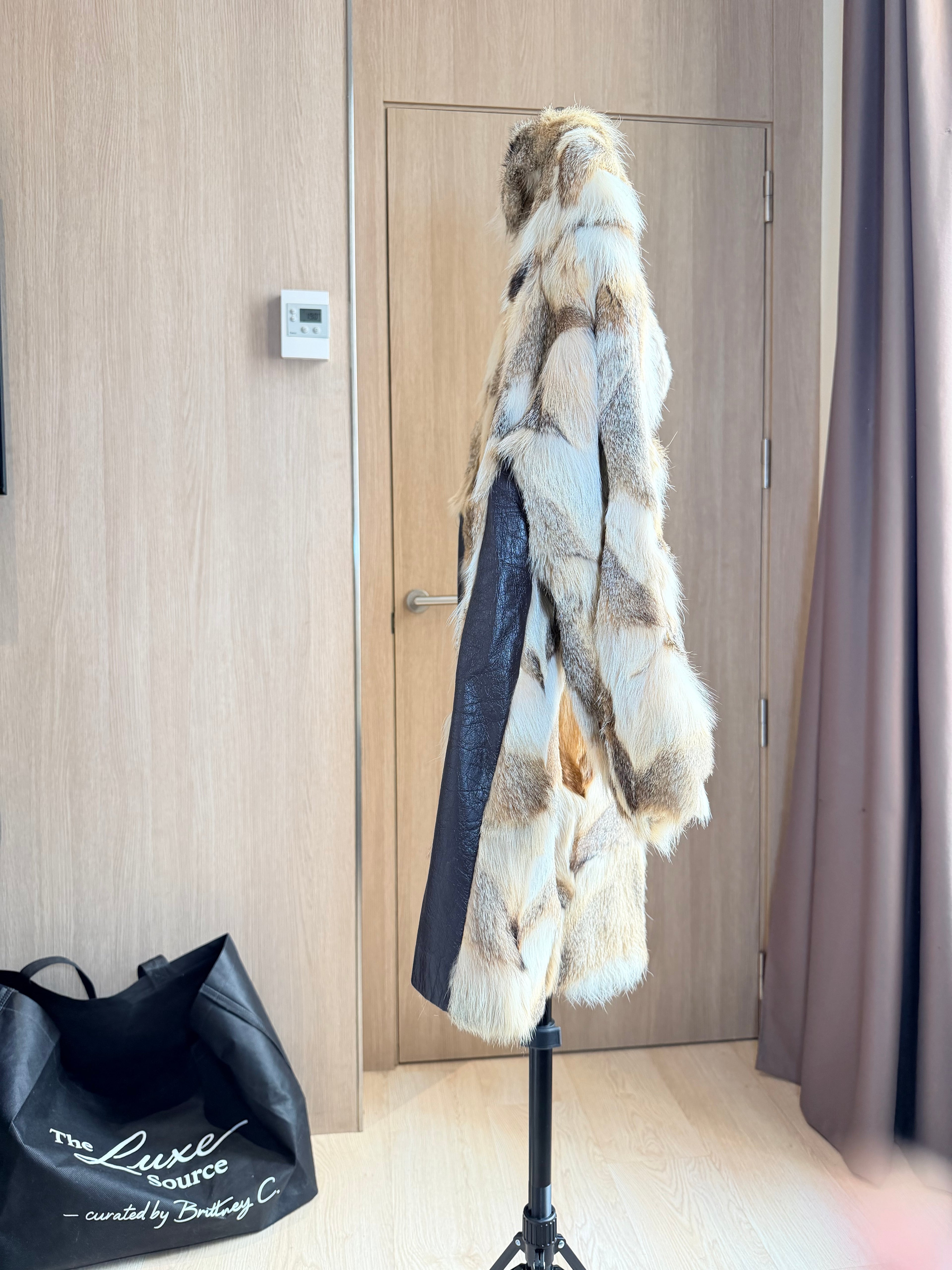 Vintage Patchwork Rabbit Fur Jacket – Small -031