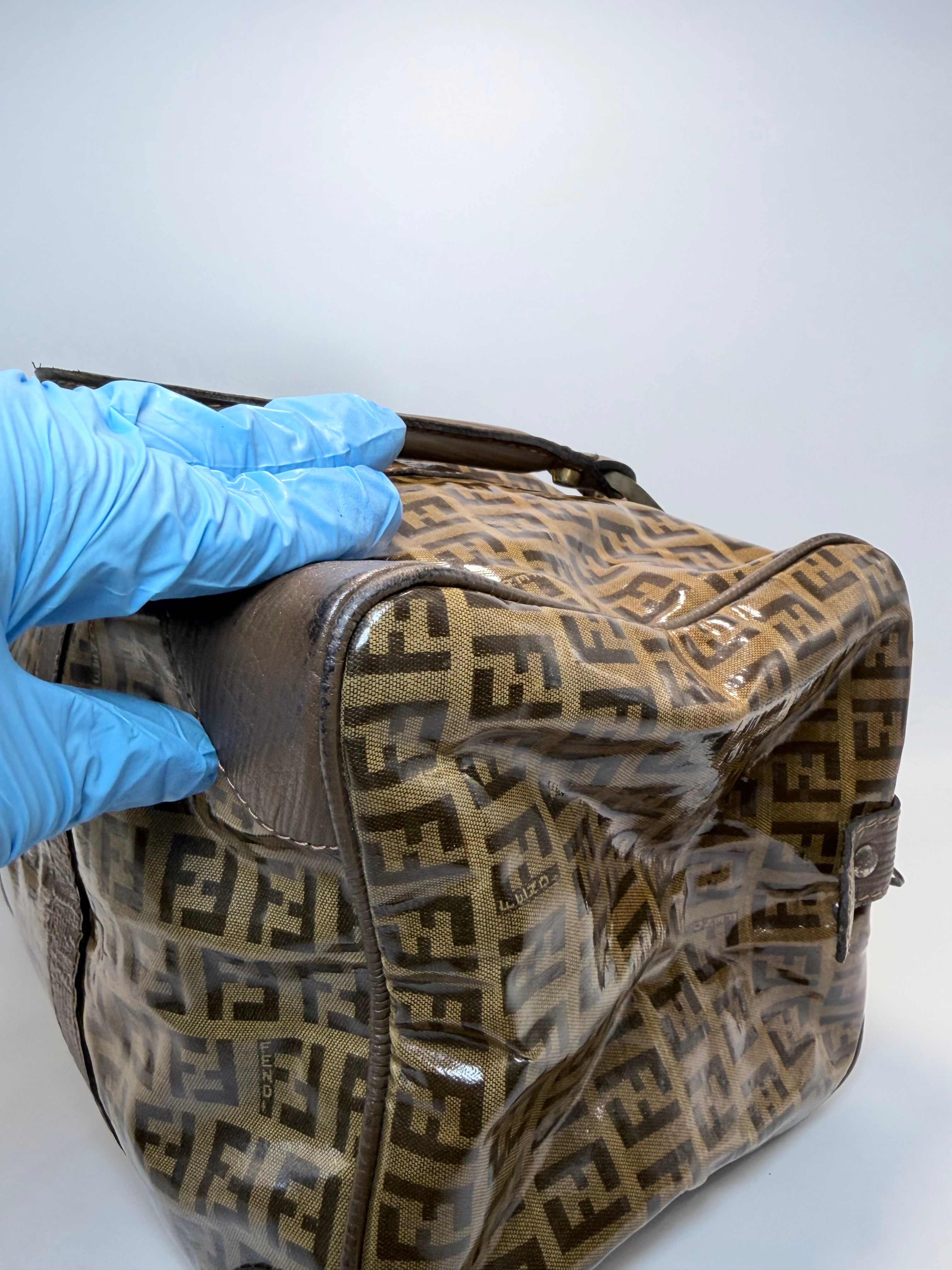 Fendi Coated Canvas Boston Bag