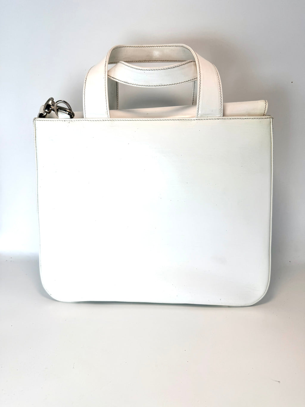 Gucci Soho White Leather Tote with Crossbody Strap