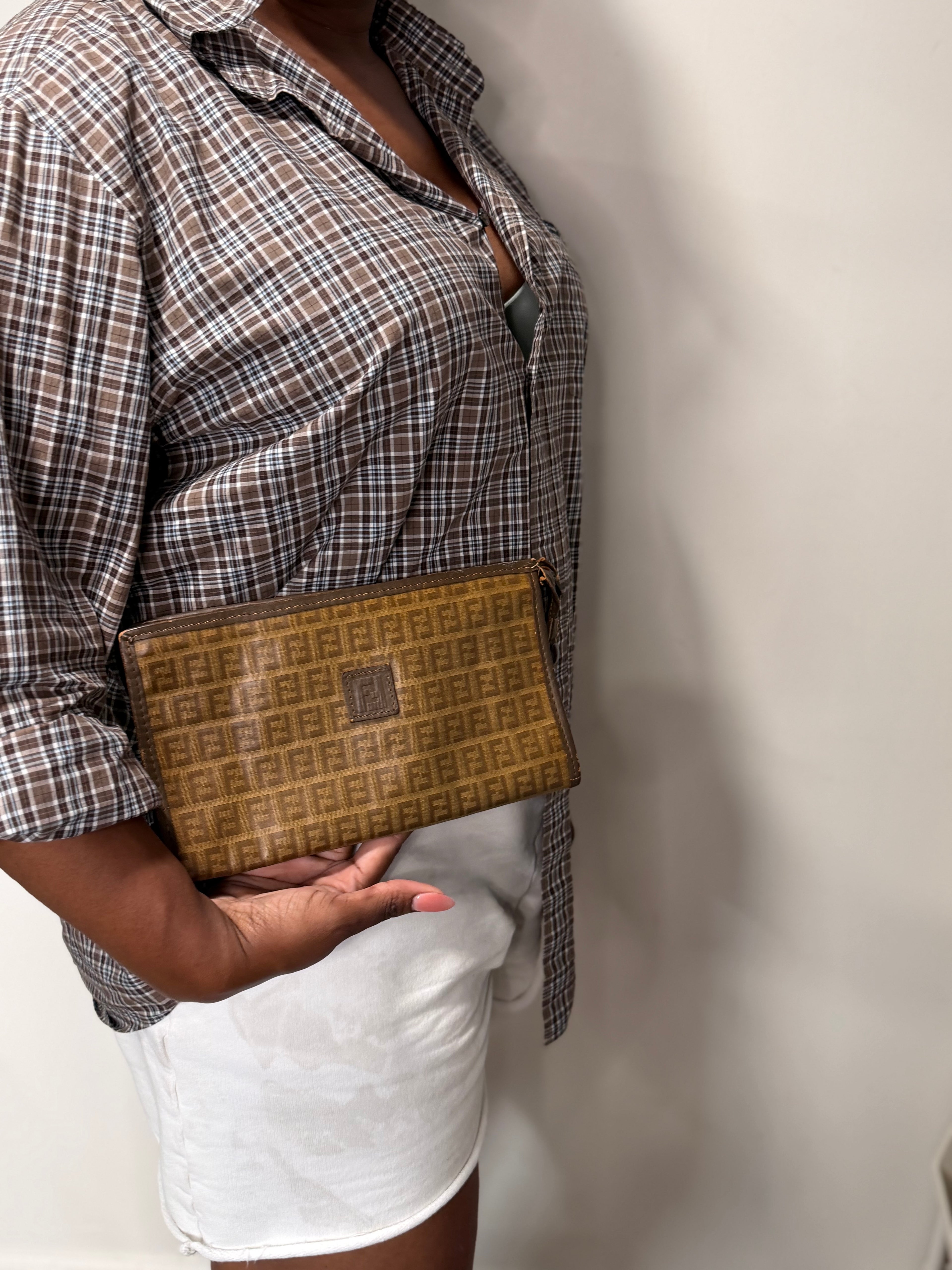 Fendi Zucca Cosmetic Clutch