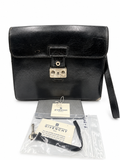 Givenchy Black Leather Wristlet Clutch