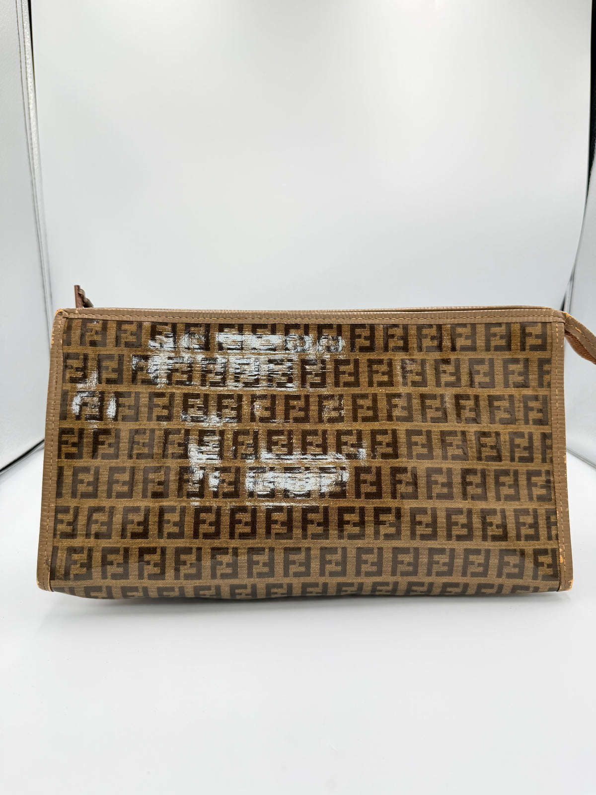 Fendi Zucca Monogram Clutch / Pouch