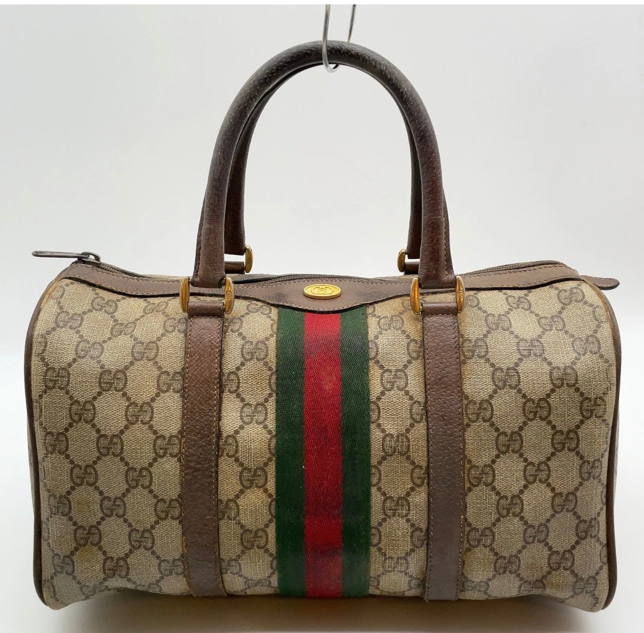 Gucci Web Boston Bag
