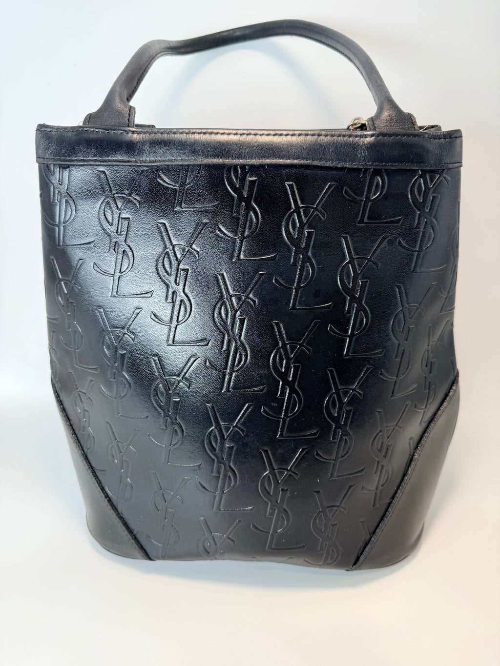 Yves Saint Laurent (YSL) Embossed Leather Shoulder Bag