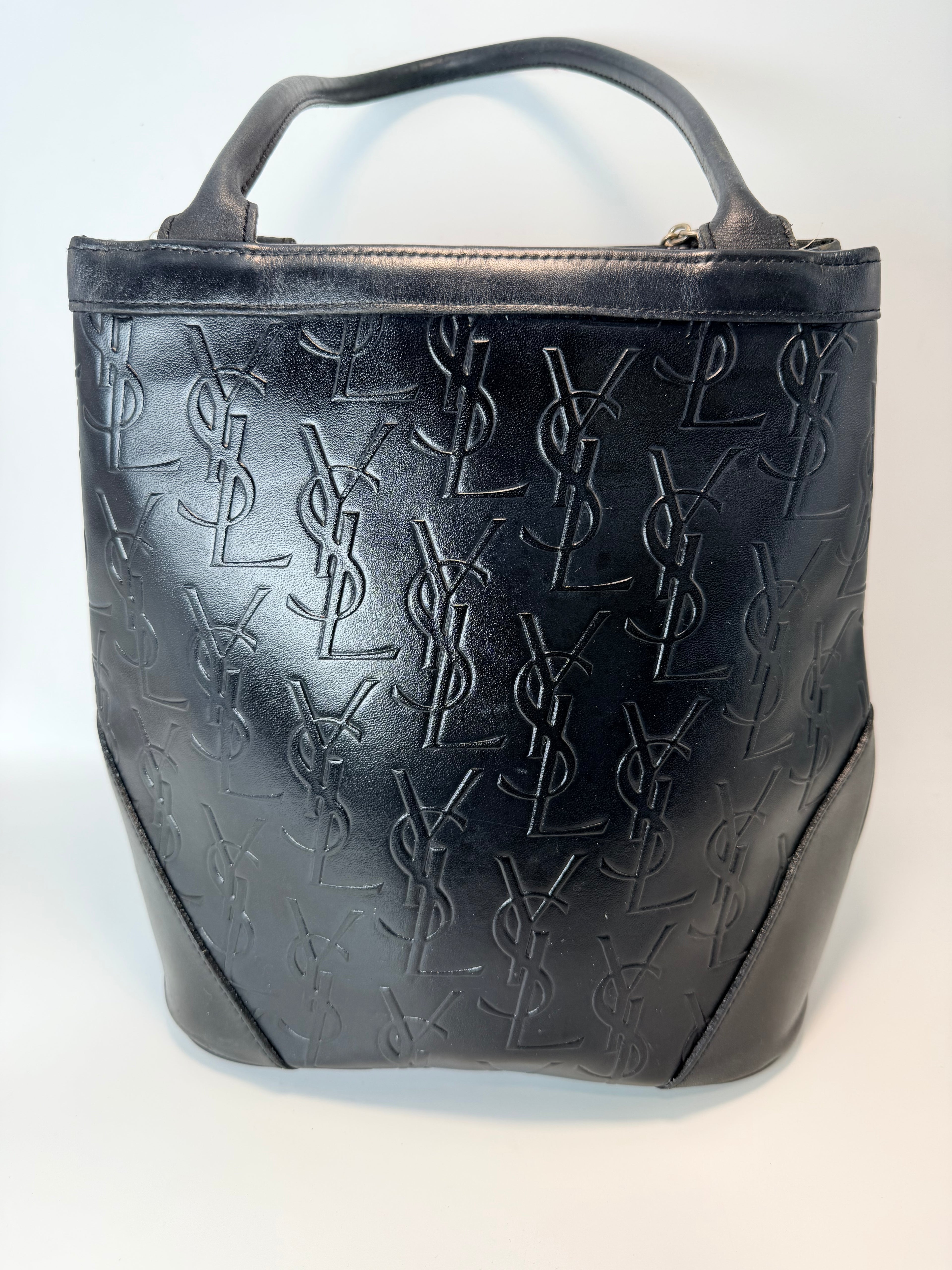 Yves Saint Laurent (YSL) Embossed Leather Shoulder Bag