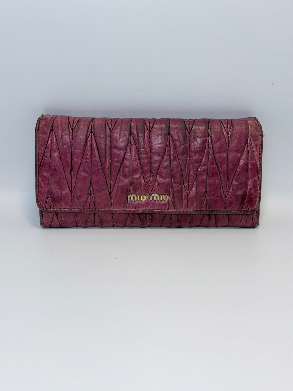 Vintage Miu Miu Leather Wallet - Pink
