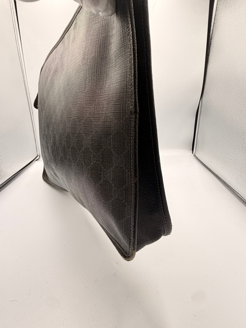 Gucci GG Web Stripe Portfolio Clutch / Document Carrier