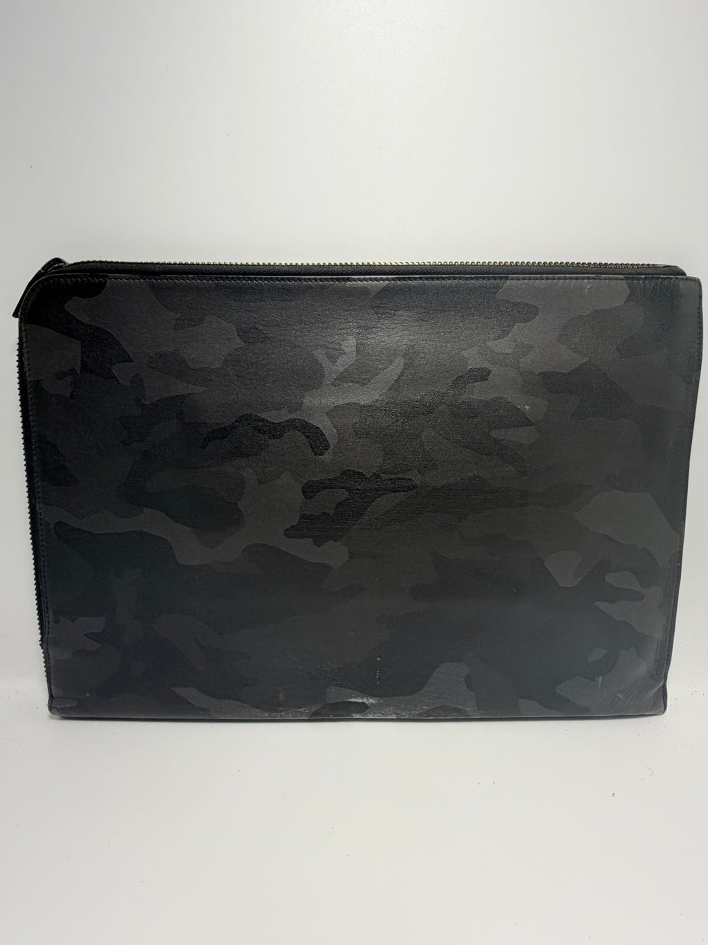 Yves Saint Laurent Army Camo Laptop Sleeve / Large Clutch – Black Camouflage