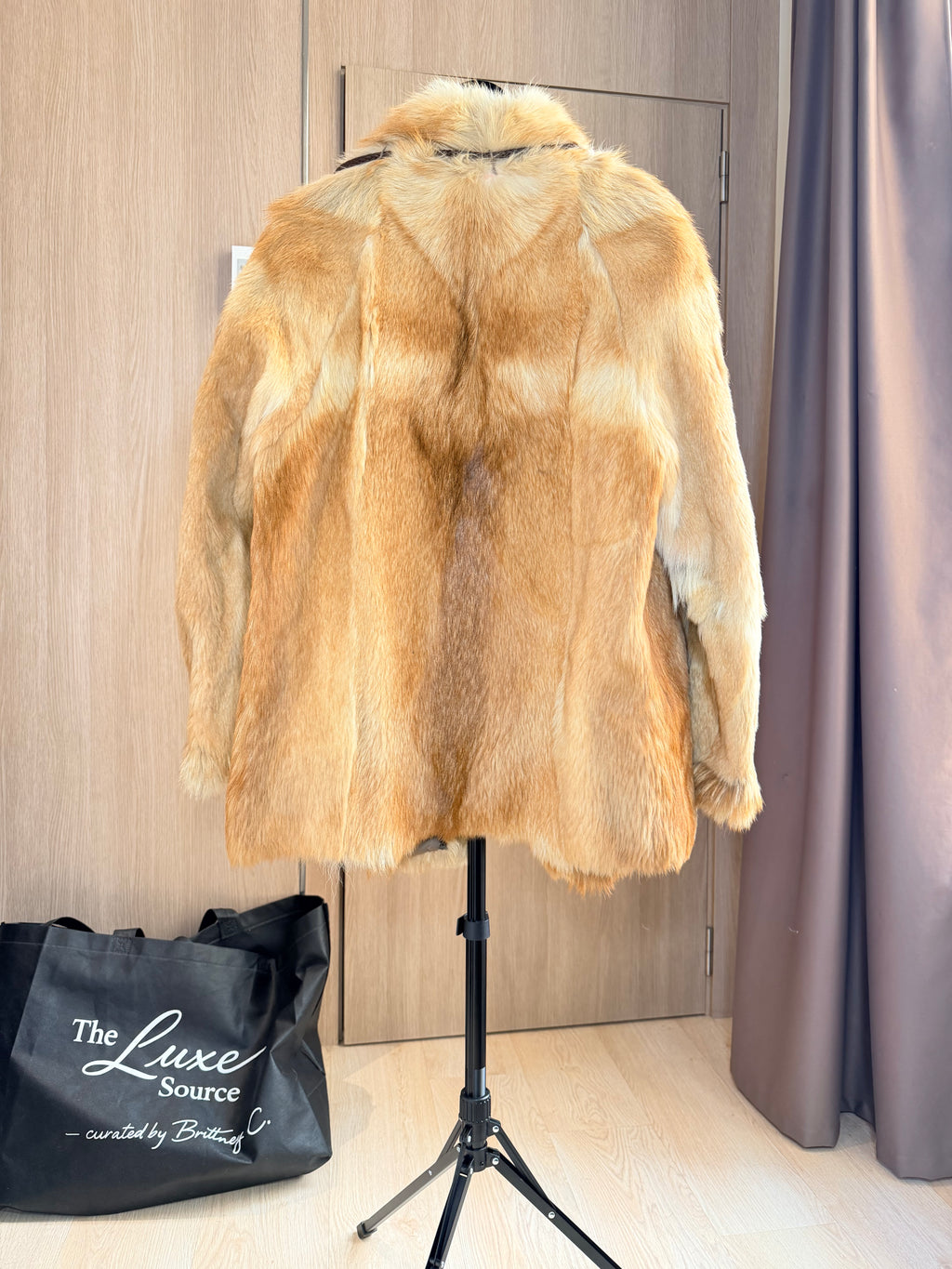 Vintage Golden Mink Fur Coat - S- 016