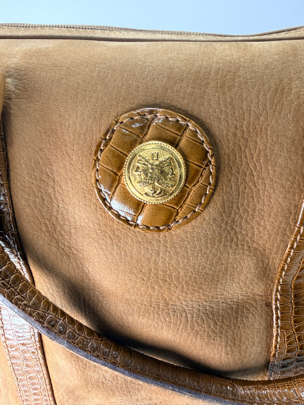 Fendi Suede Boston Bag
