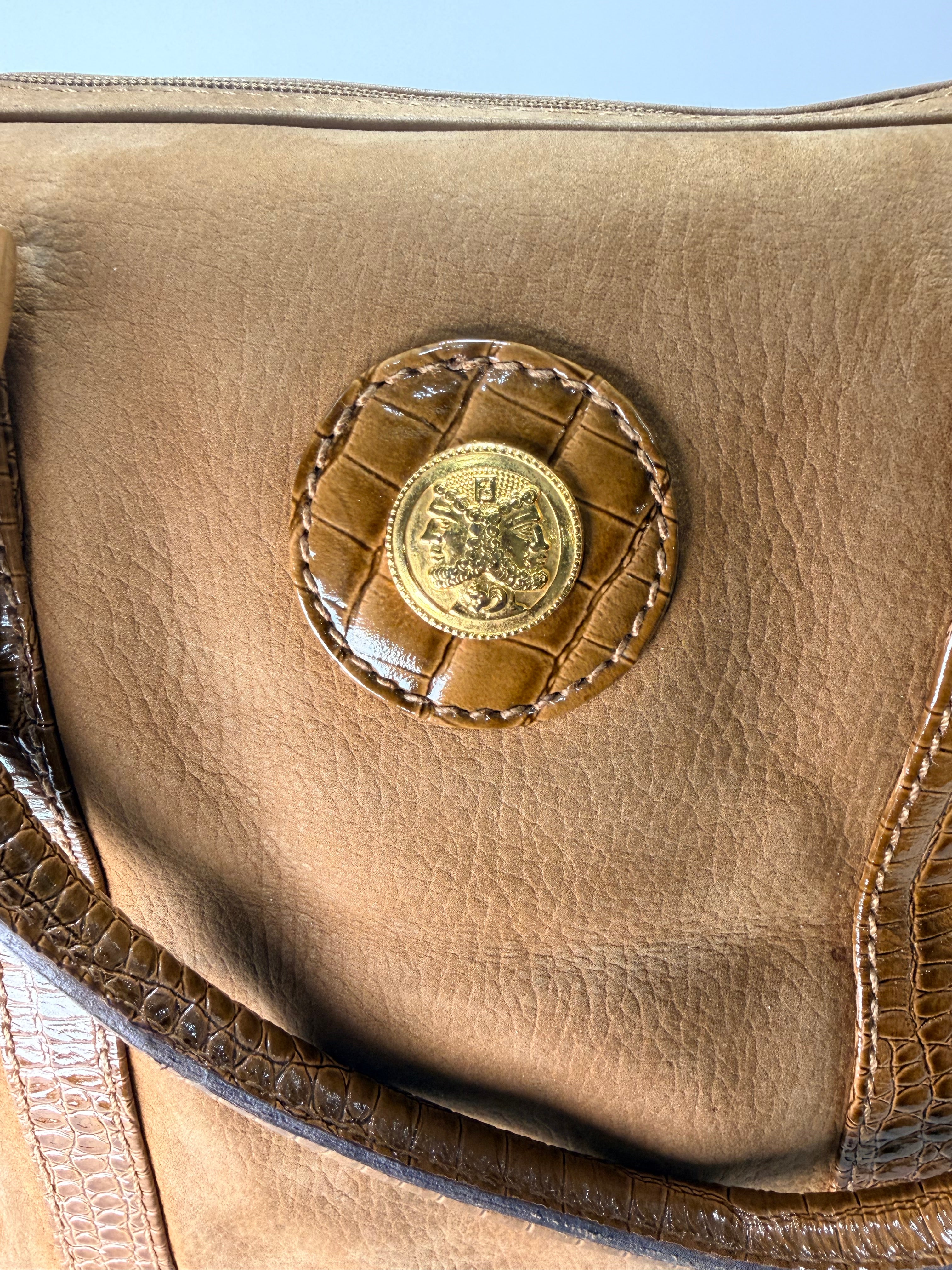 Fendi Suede Boston Bag