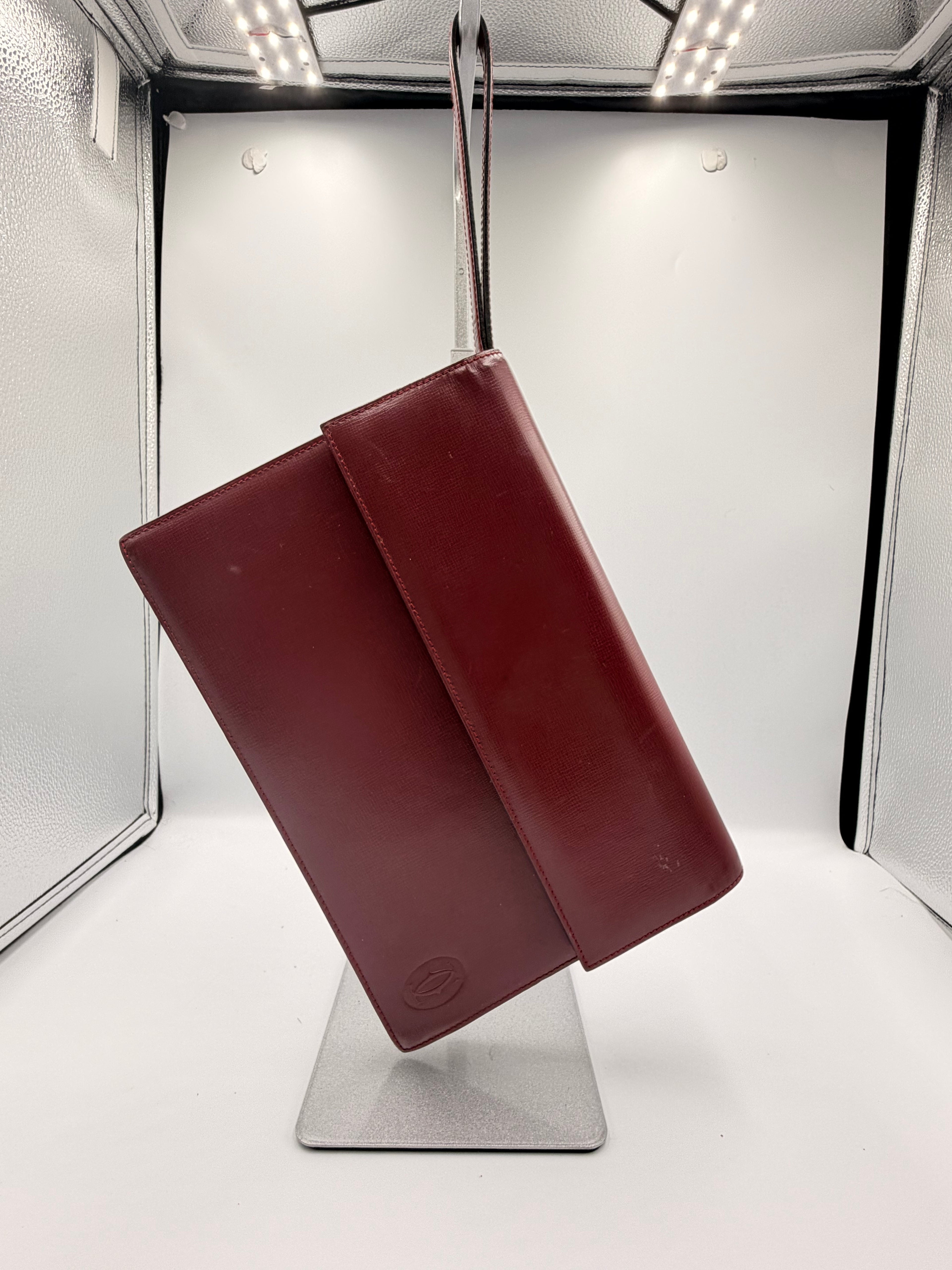 Cartier Must de Cartier Bordeaux Leather Wristlet