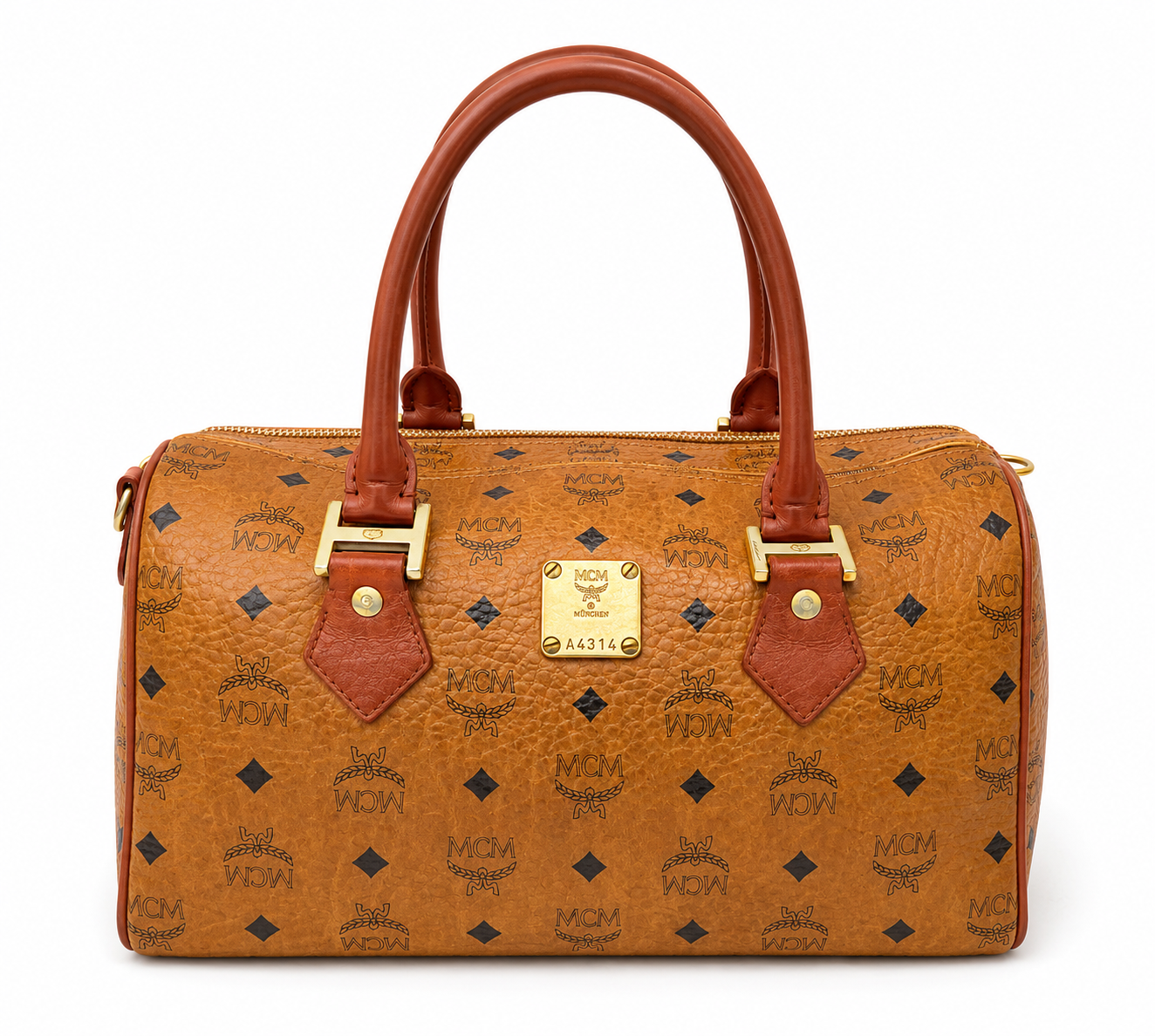MCM Visetos Boston Bag
