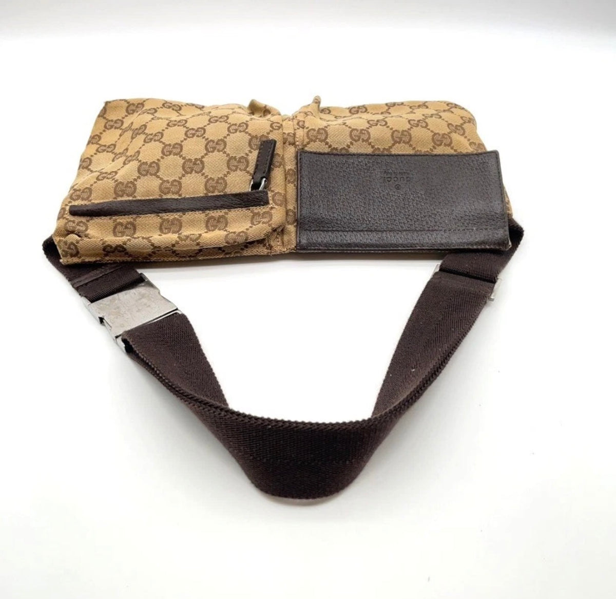 Gucci GG Canvas Waist Bag / Belt Bag (Brown)
