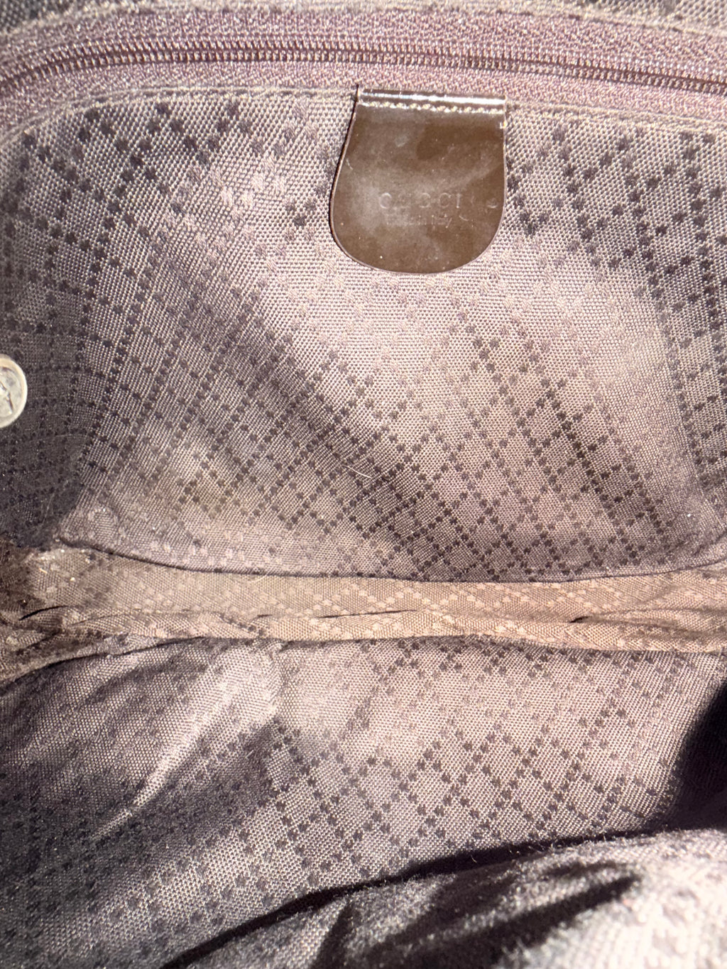 Gucci Vintage Nylon Bamboo Handle Bag – Brown