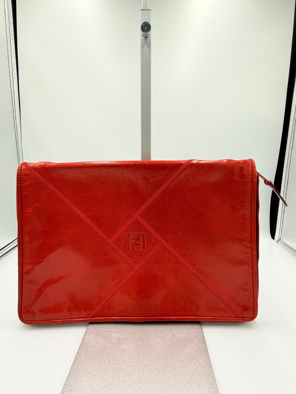 Fendi Oversized Clutch in Red